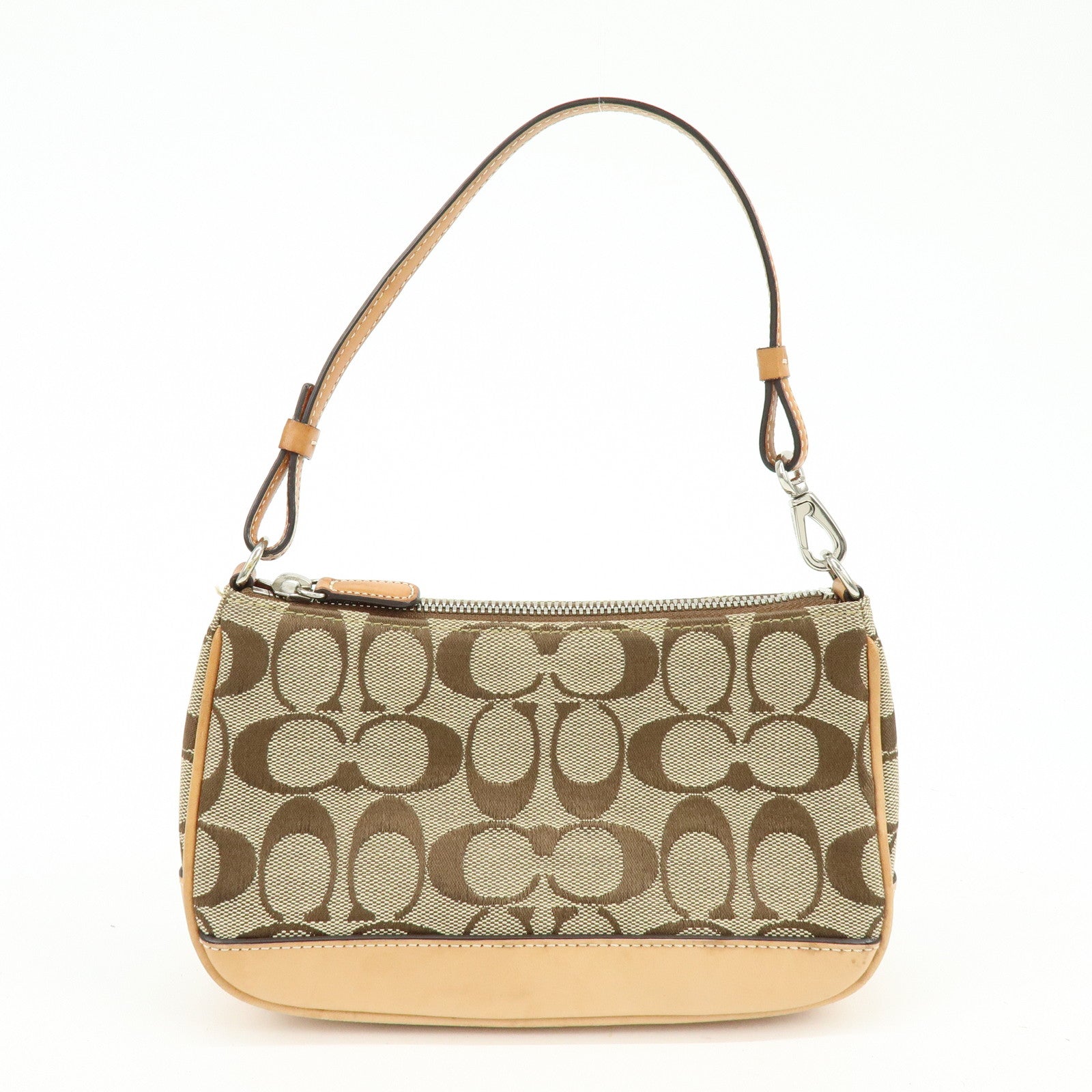 COACH Signature Set of 2 Canvas Leather Suede Shoulder Bag