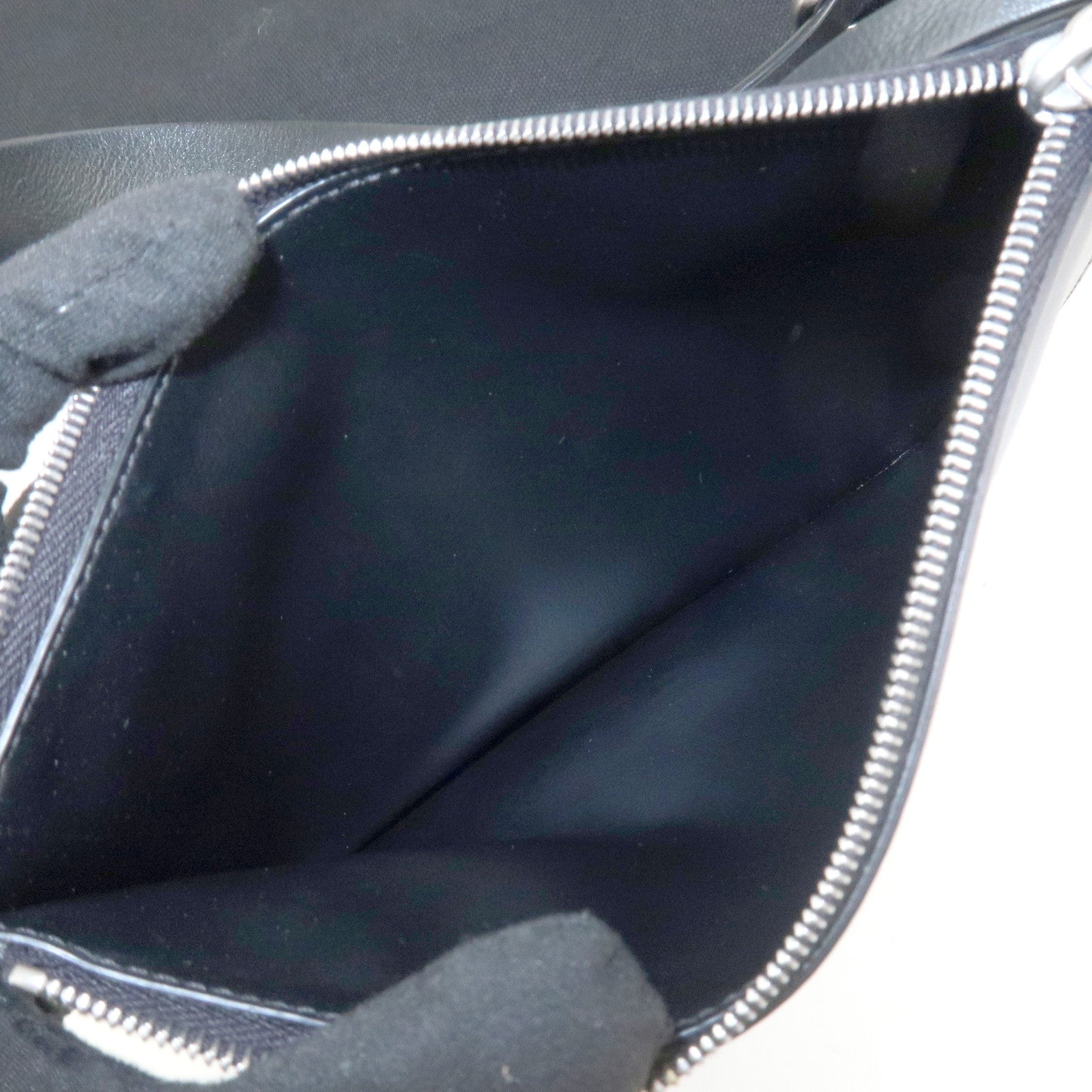 JIL SANDER Canvas Leather Shoulder Bag Crossbody Bag Black