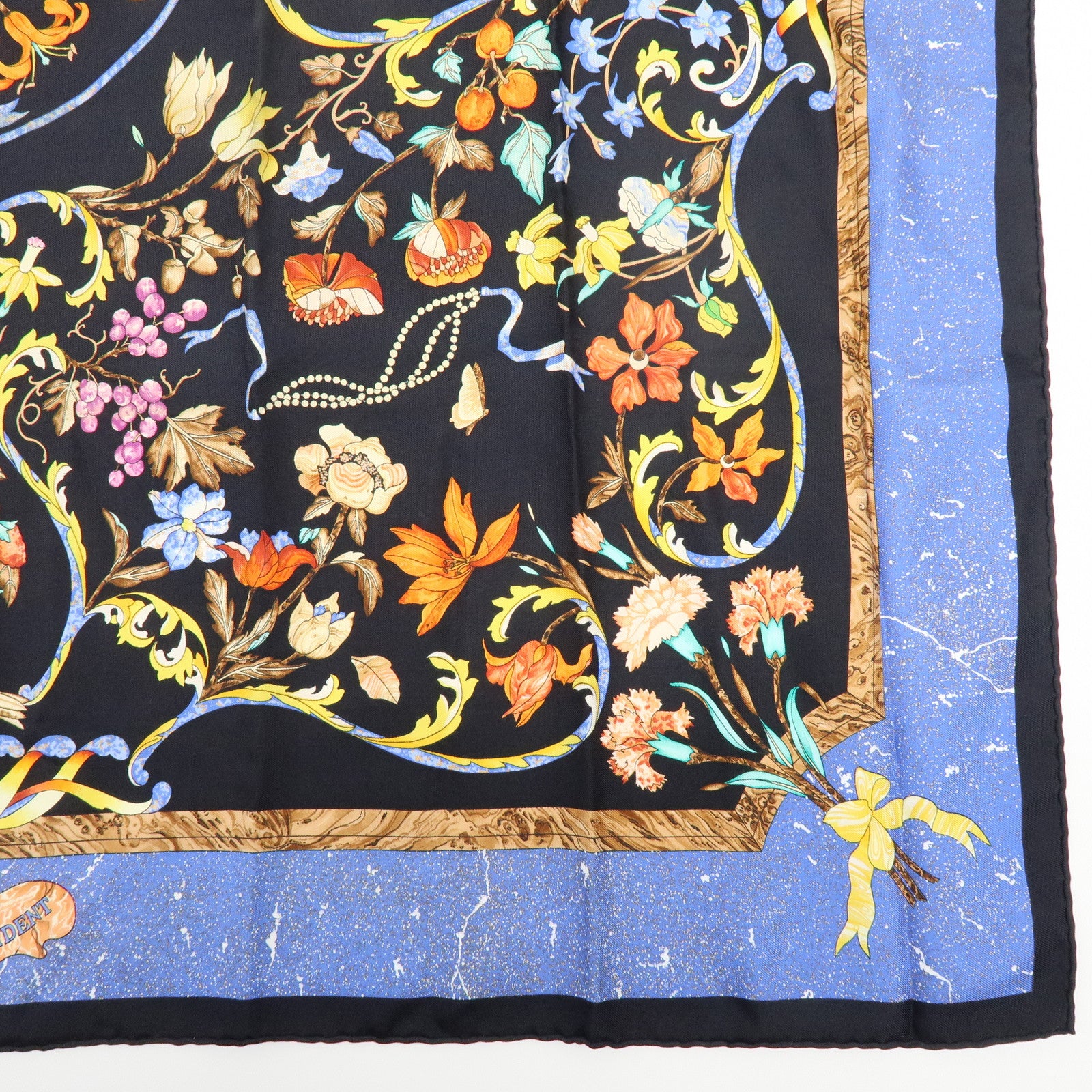 HERMES Carre 90 Silk 100% Scarf PIERRES D' ORIENT ET D' OCCIDENT