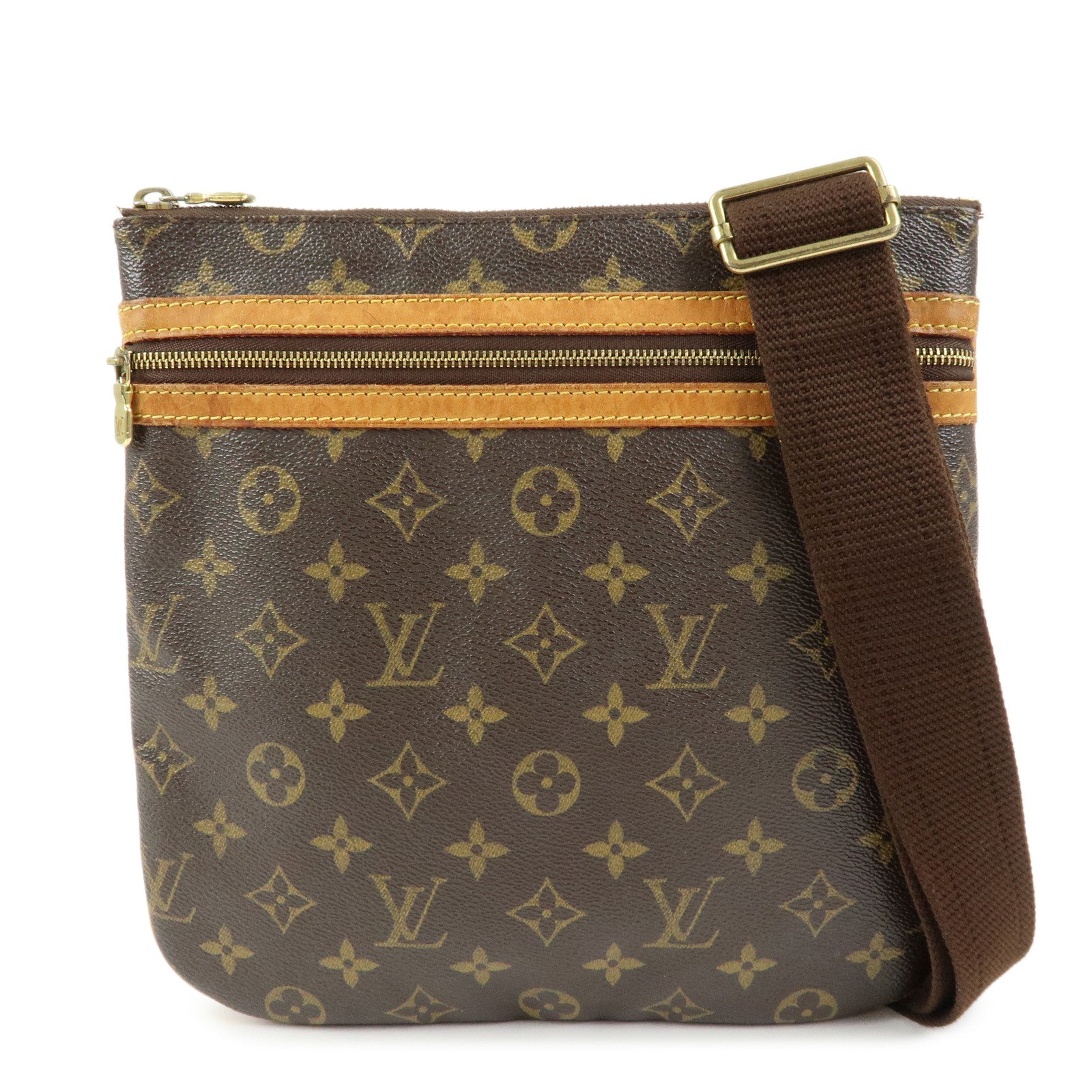 Louis Vuitton Monogram Pochette Bosphore Shoulder Bag Brown M40044