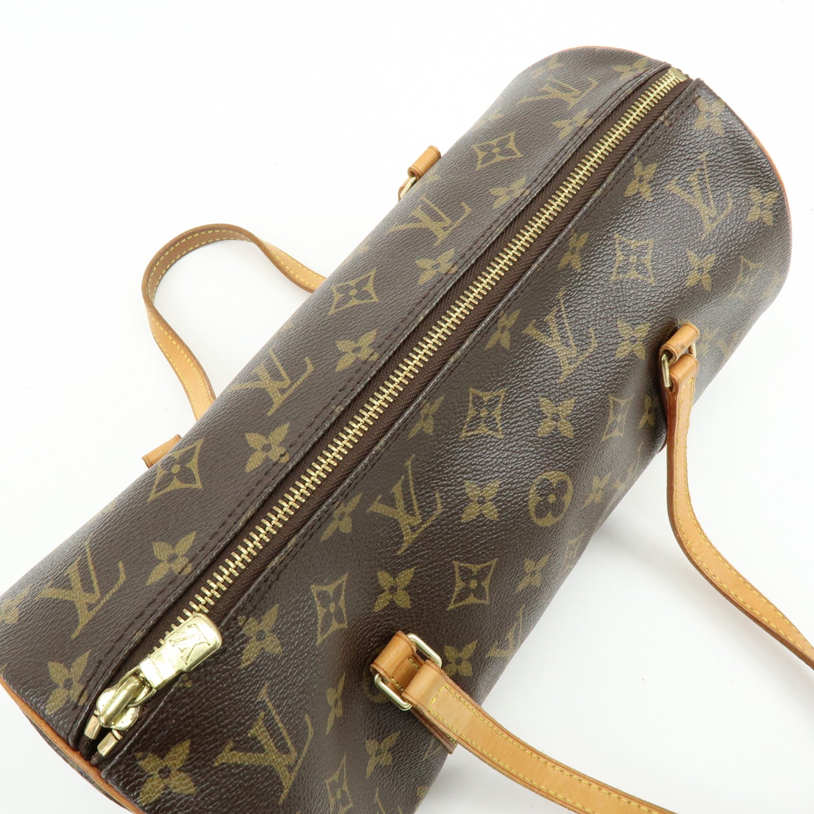 Louis Vuitton Monogram Papillon 30 Hand Bag Brown M51385