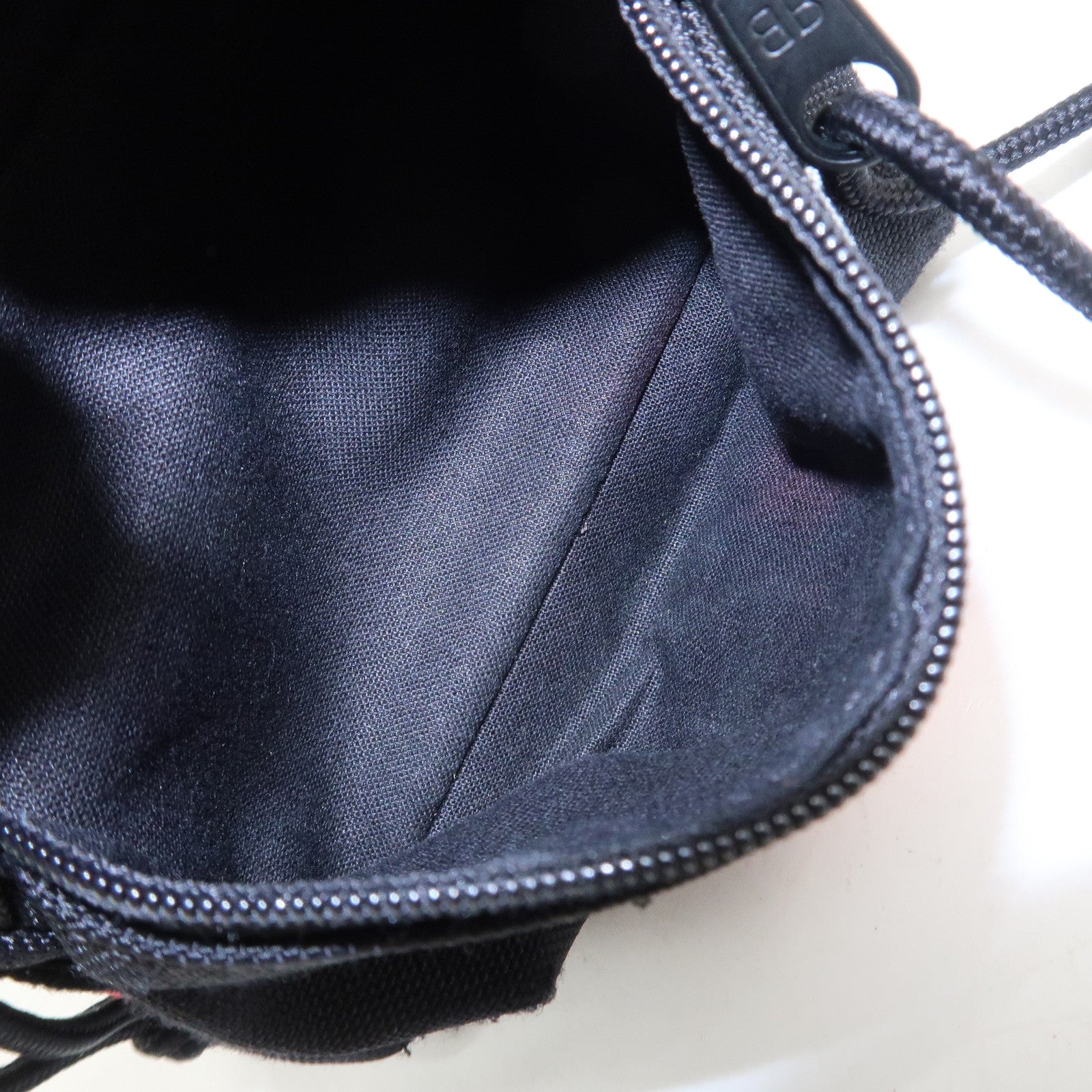 BALENCIAGA Logo Nylon Explorer Mini Shoulder Bag Black 656060