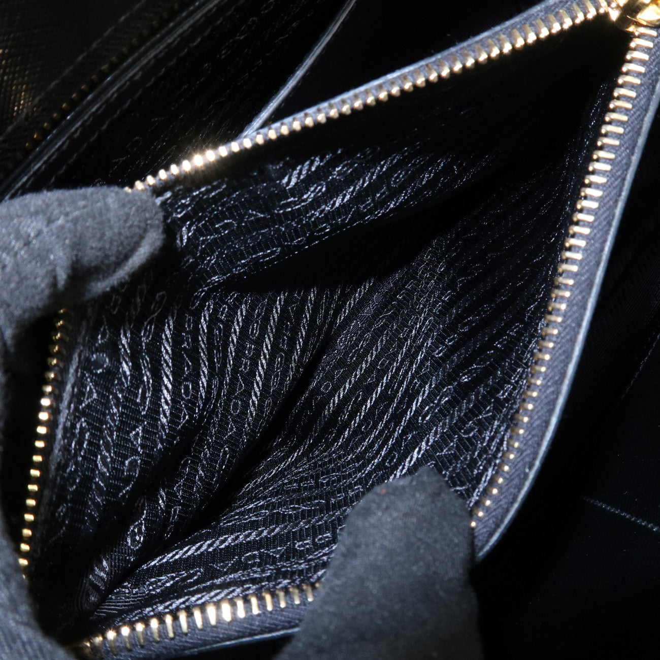 PRADA Promenade Medium Saffiano Leather 2Way Bag Black 1BA002
