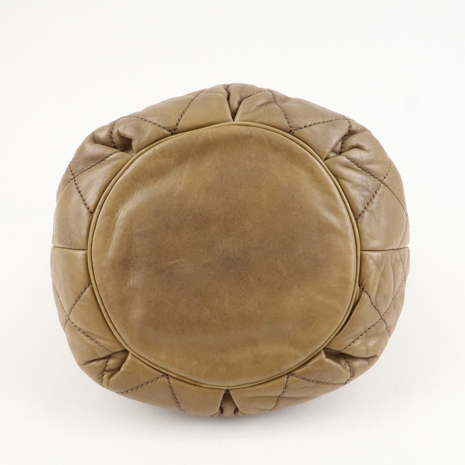 CHANEL Wild Stitch Leather Shoulder Bag Hand Bag Brown Used