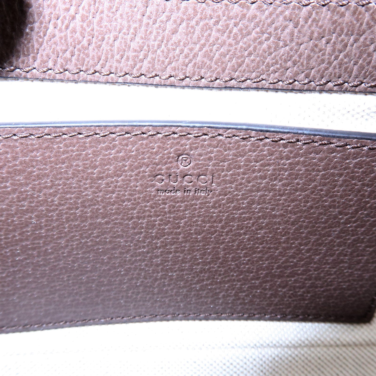 GUCCI Ophidia GG Supreme Leather Chain Pouch Hand Bag Brown 764960