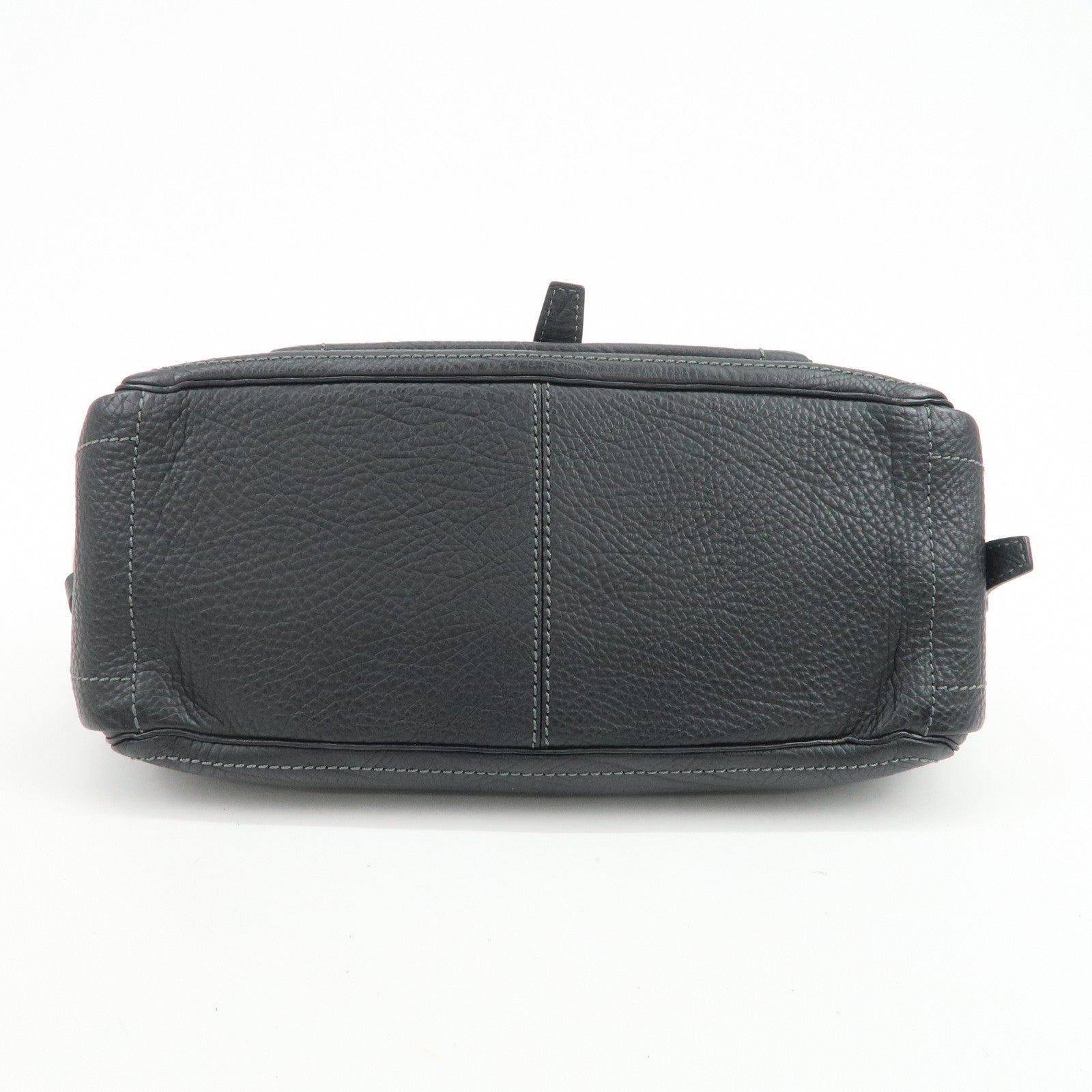 CELINE Logo Leather Boogie Bag Hand Bag Tote Bag Black