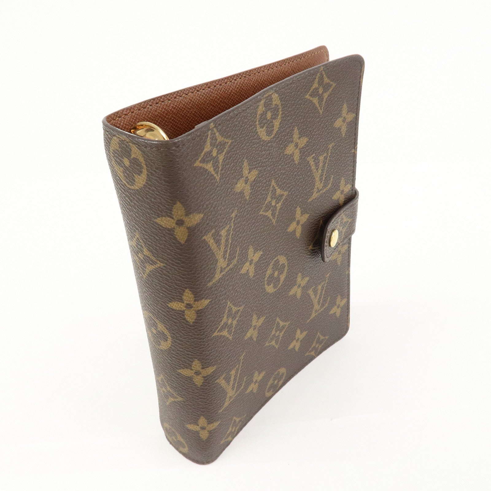Louis Vuitton Monogram Canvas Agenda MM Planner Cover Brown R20105