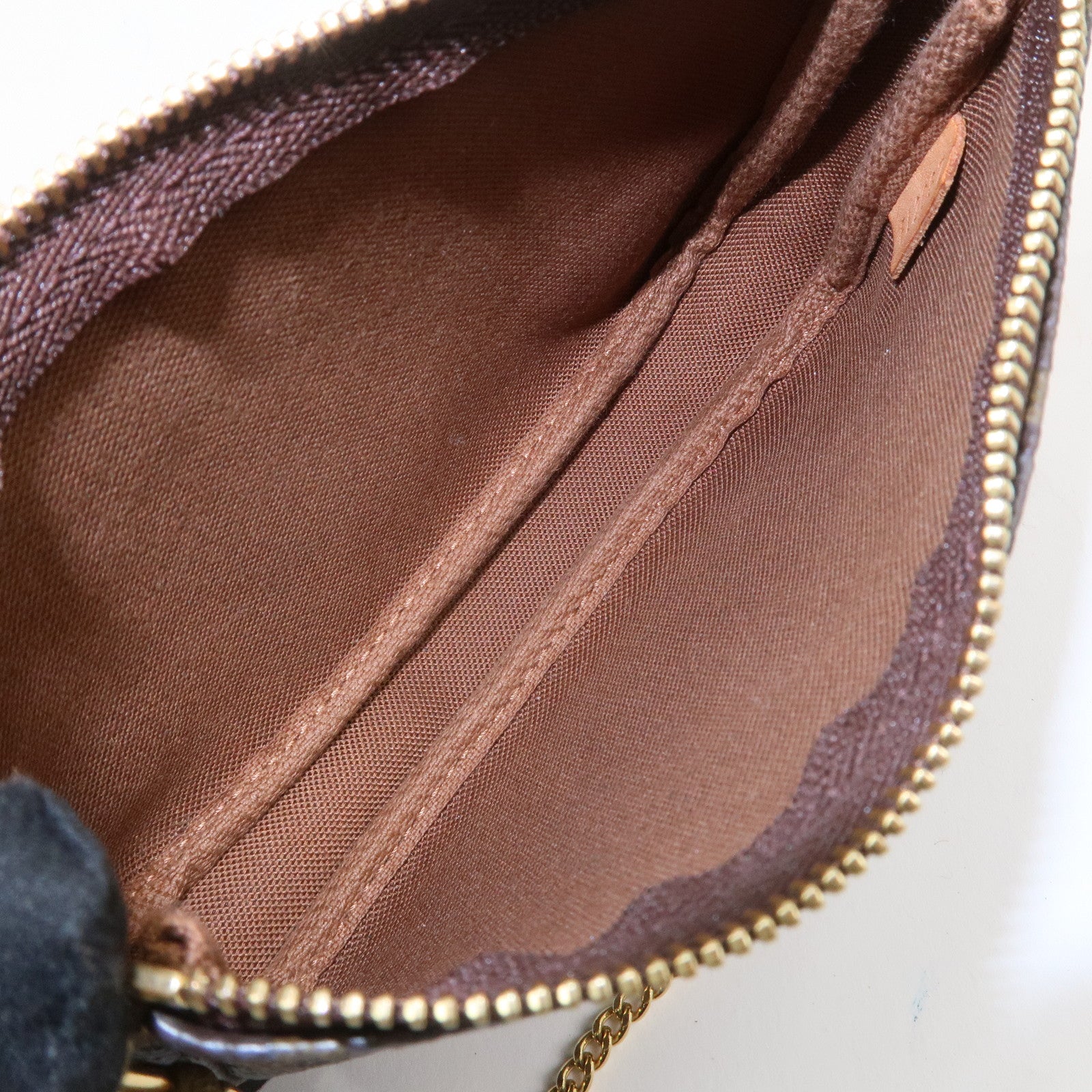 Louis Vuitton Monogram Mini Pochette Accessoires Hand Bag M58009