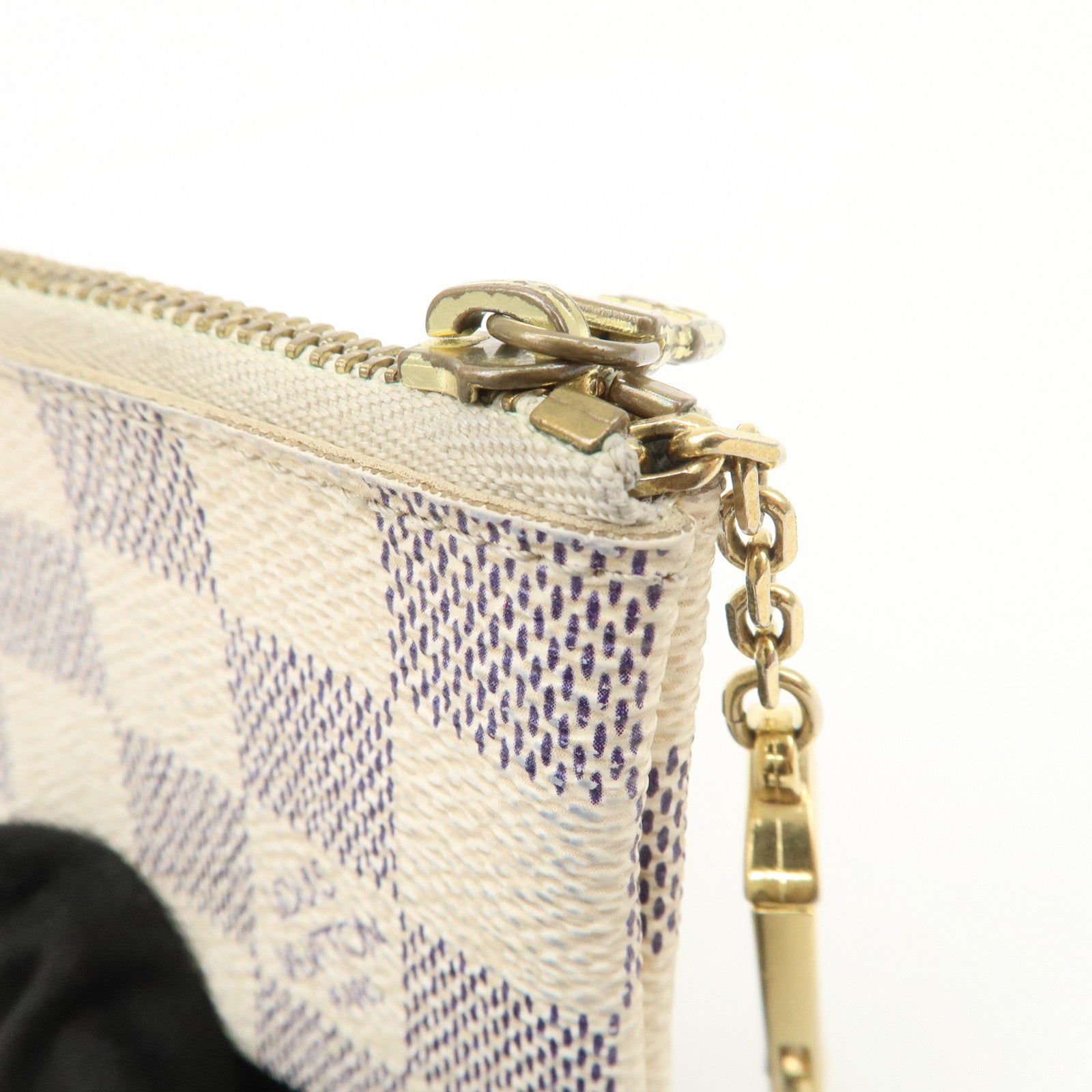 Louis Vuitton Damier Azur Pochette Cles Coin Case N62659