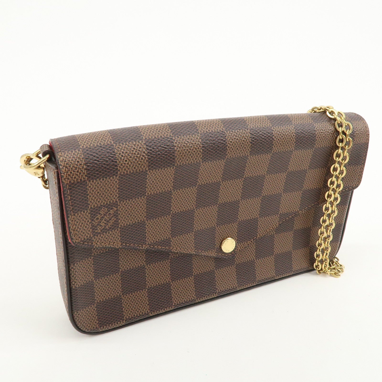 Louis Vuitton Damier Pochette Felicie Shoulder Bag Brown M63032