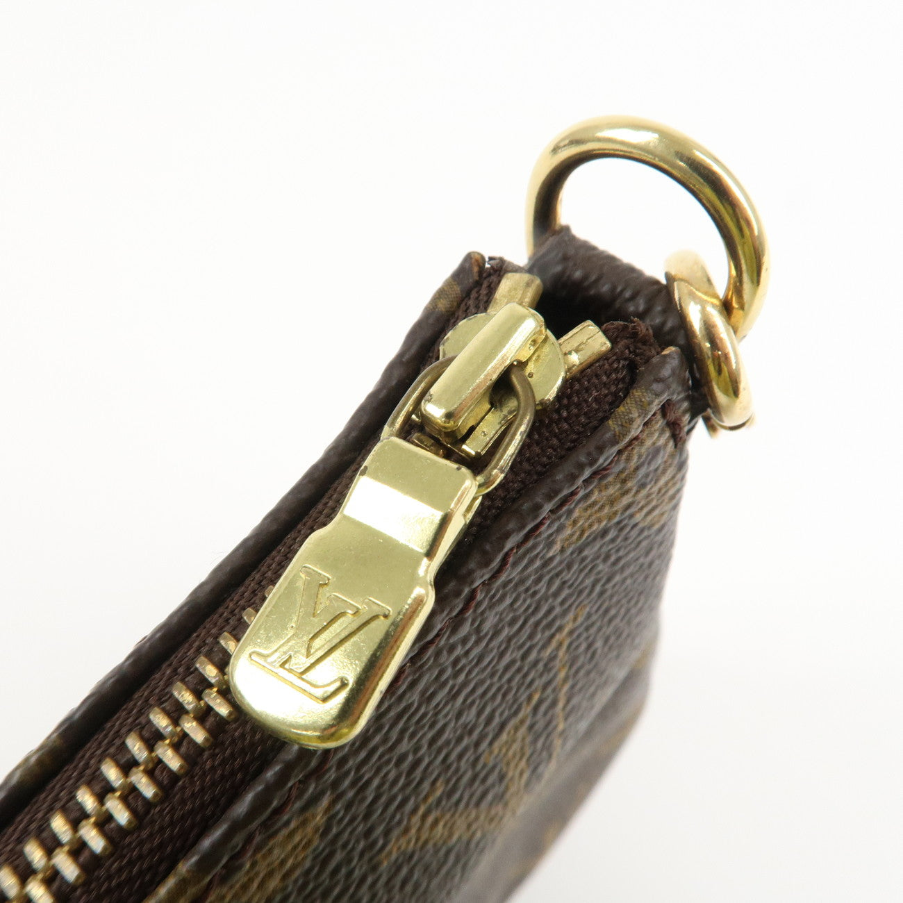 Louis Vuitton Monogram Pochette Accessoires Hand Bag Brown M51980 Used