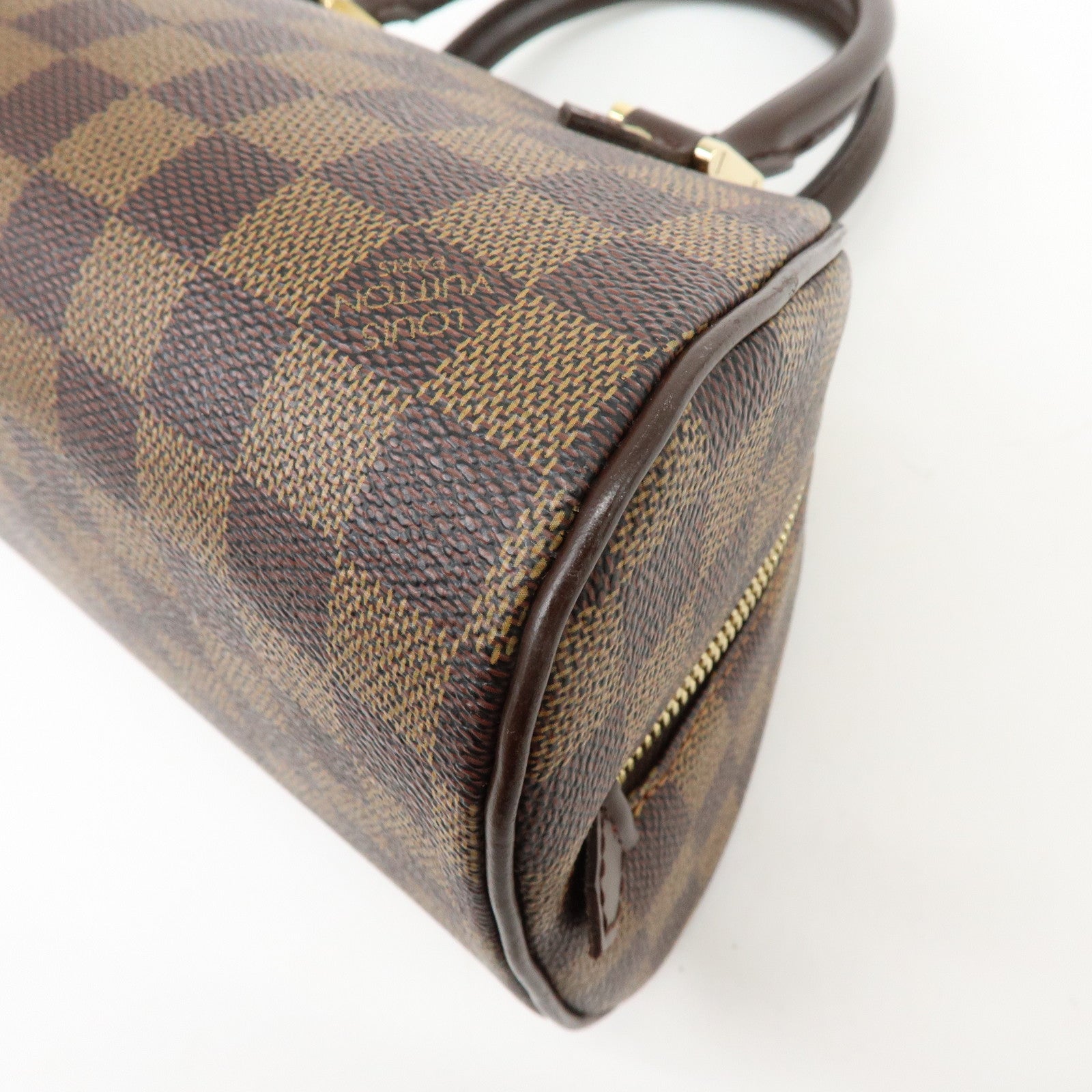 Louis Vuitton Damier Ebene Rivera Mini Hand Bag Brown N41436