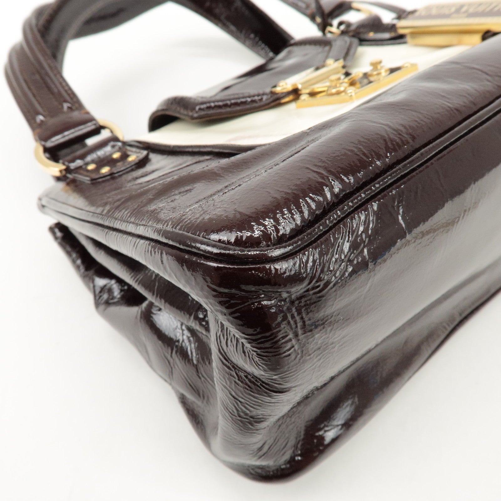 Louis Vuitton Cruise Line Sac Bicolore Leather Hand Bag M92516 Used