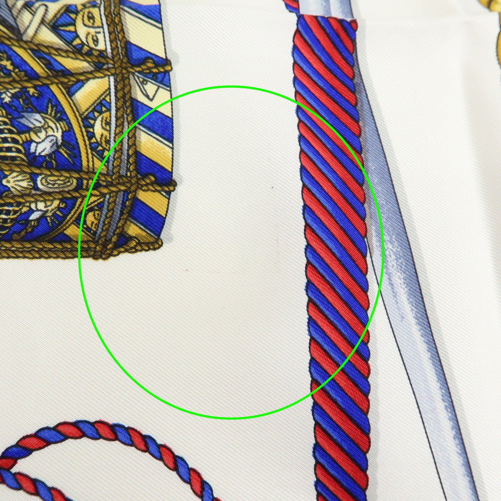 HERMES Carre 90 Silk 100% Scarf LES TAMBOURS Drum Print Navy Gold