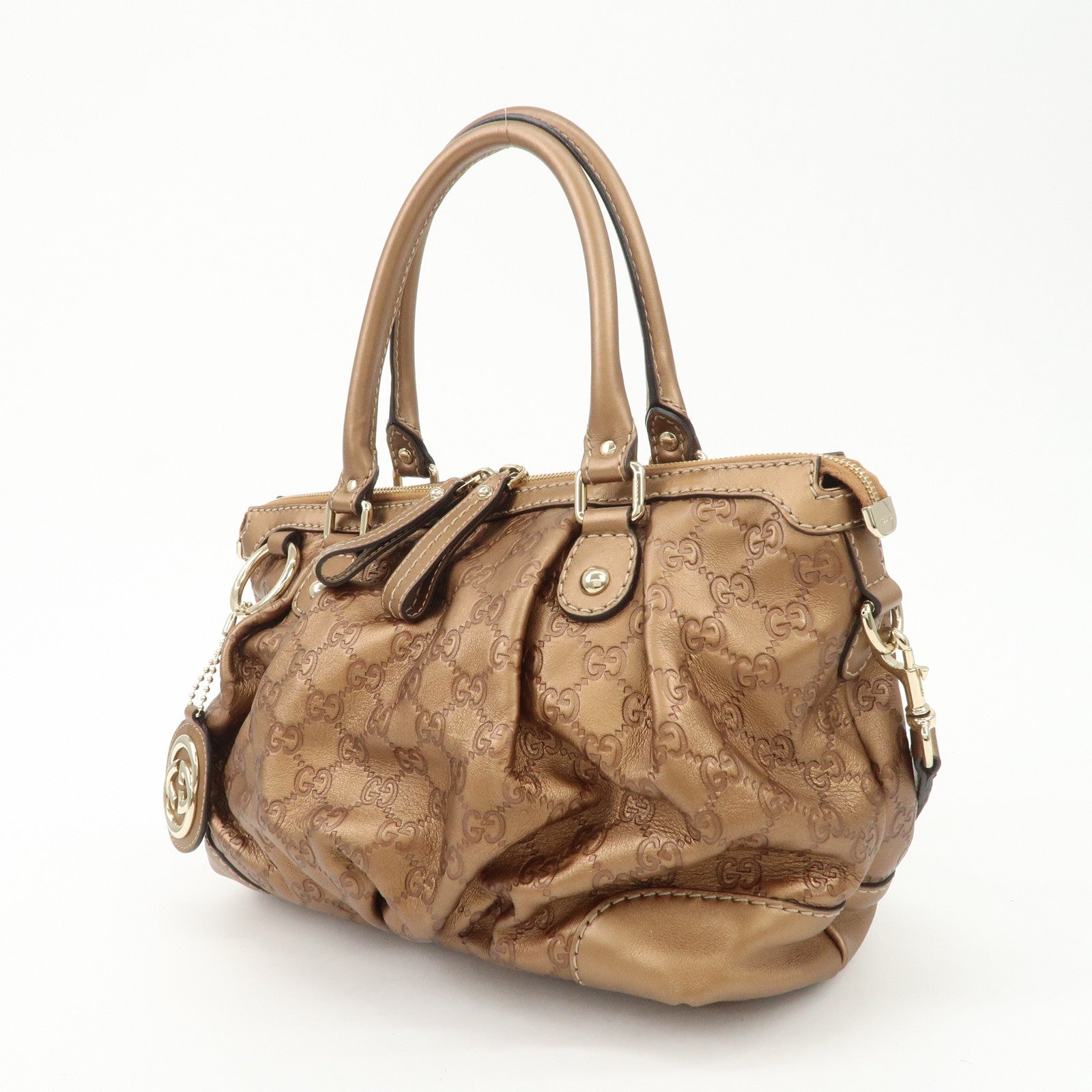 GUCCI Sukey Guccissima Leather 2Way Shoulder Bag Brown 247902