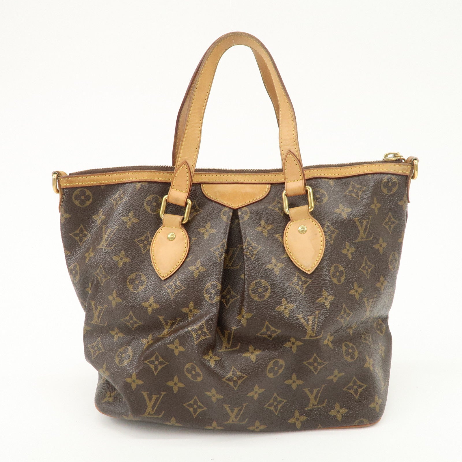 Louis Vuitton Monogram Palermo PM 2Way Hand Bag Brown M40145 Used