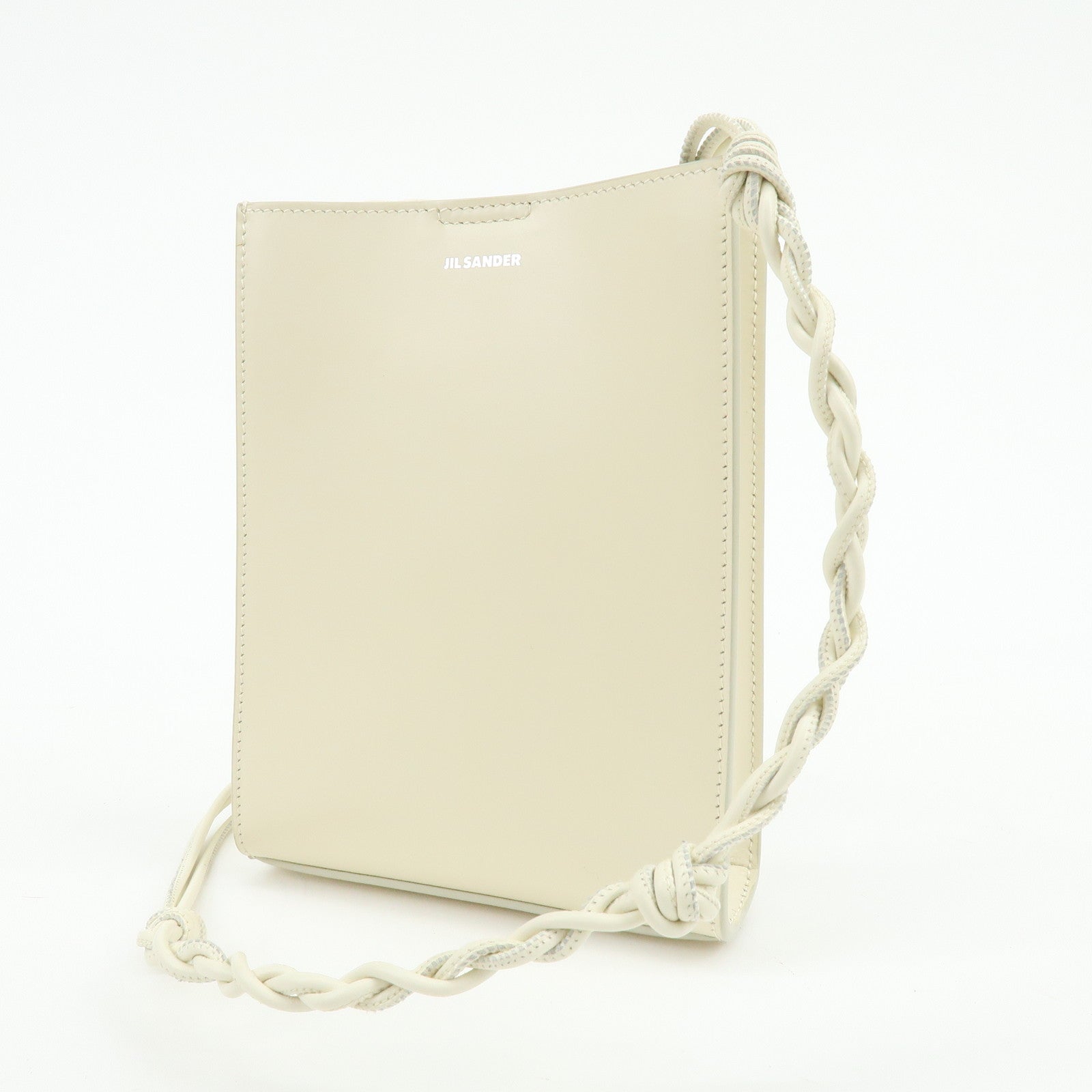 JIL SANDER Leather Shoulder Bag Crossbody Bag Ivory