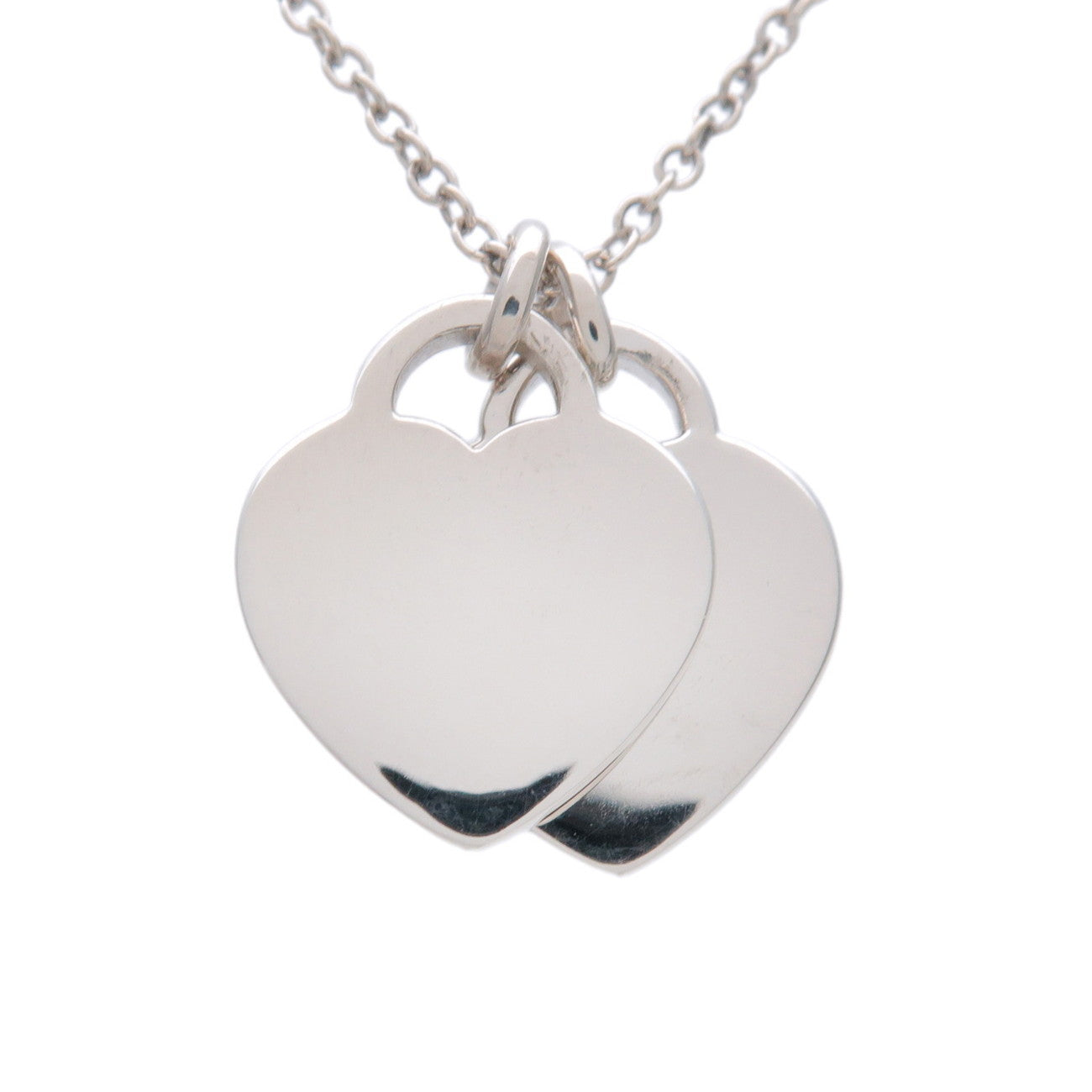 Tiffany & Co Return to Tiffany Mini Double Heart Tag Necklace SV925