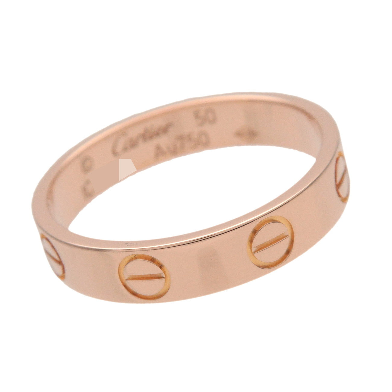 Cartier Mini Love Ring K18 750PG Rose Gold #50 US5.25 CRB4085250