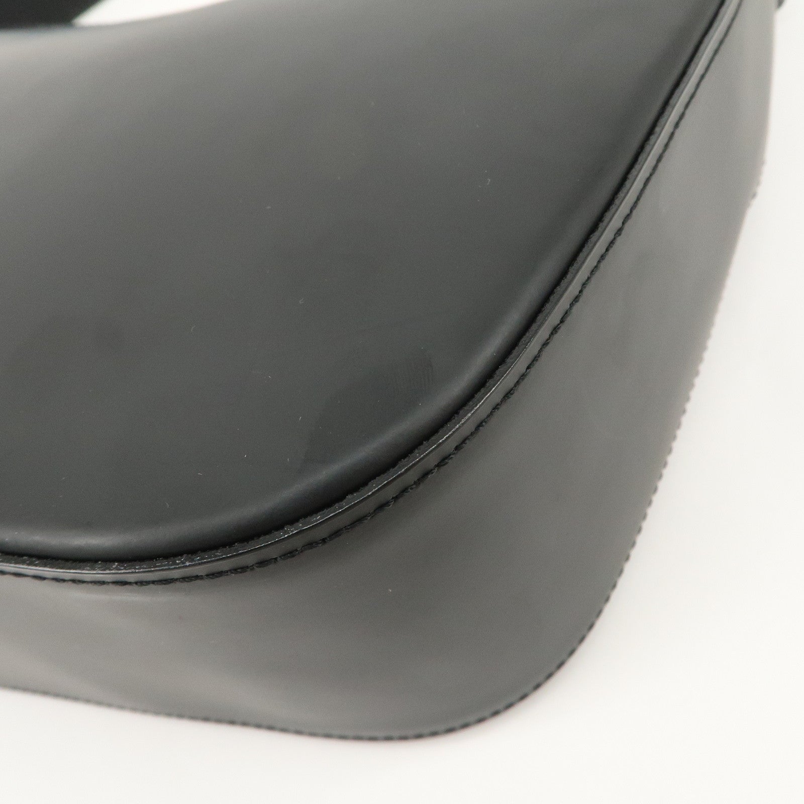 BURBERRY Logo Leather Shoulder Bag Hand Bag Nova Plaid Black Used