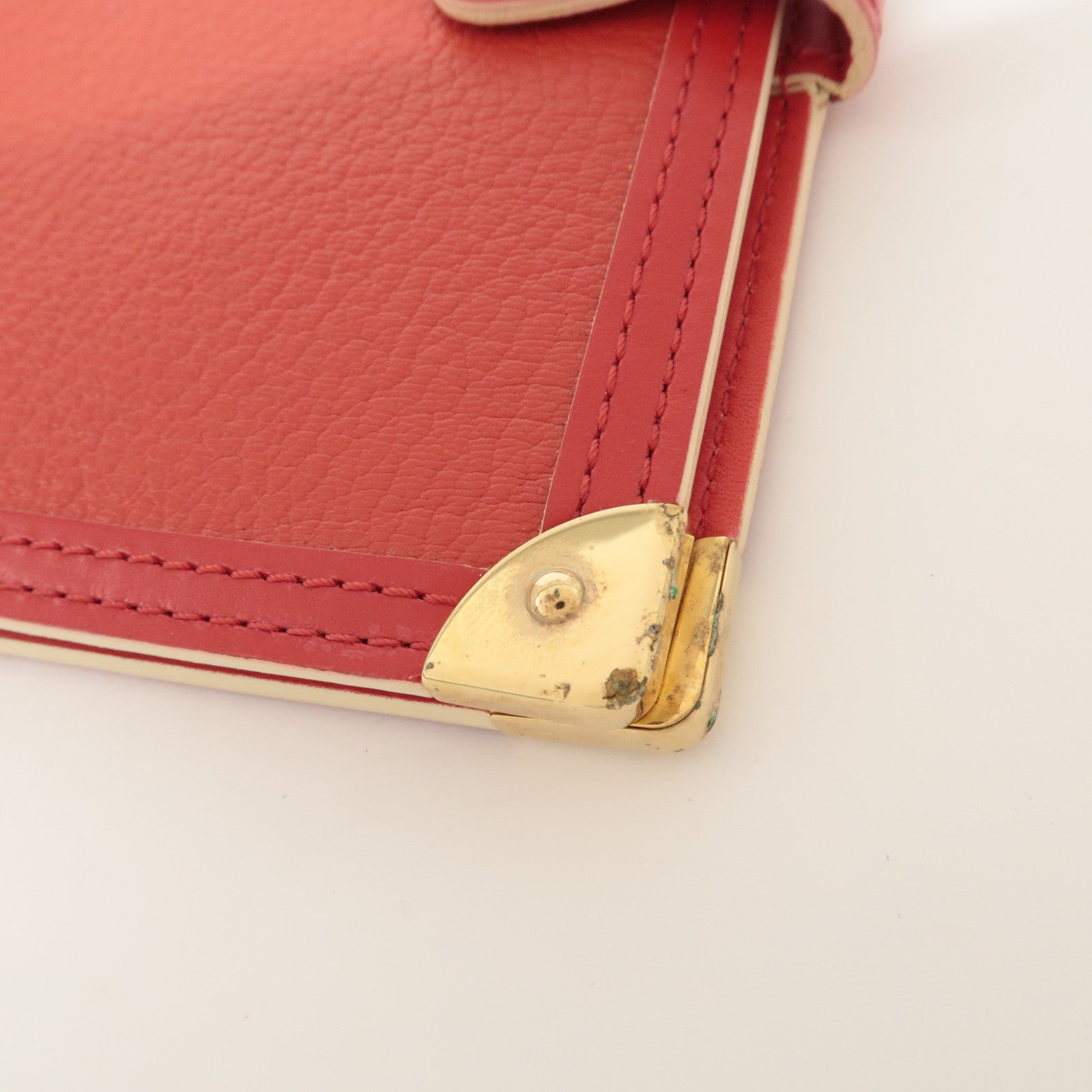 Louis Vuitton Suhari Leather Agenda PM Planner Cover Red Used