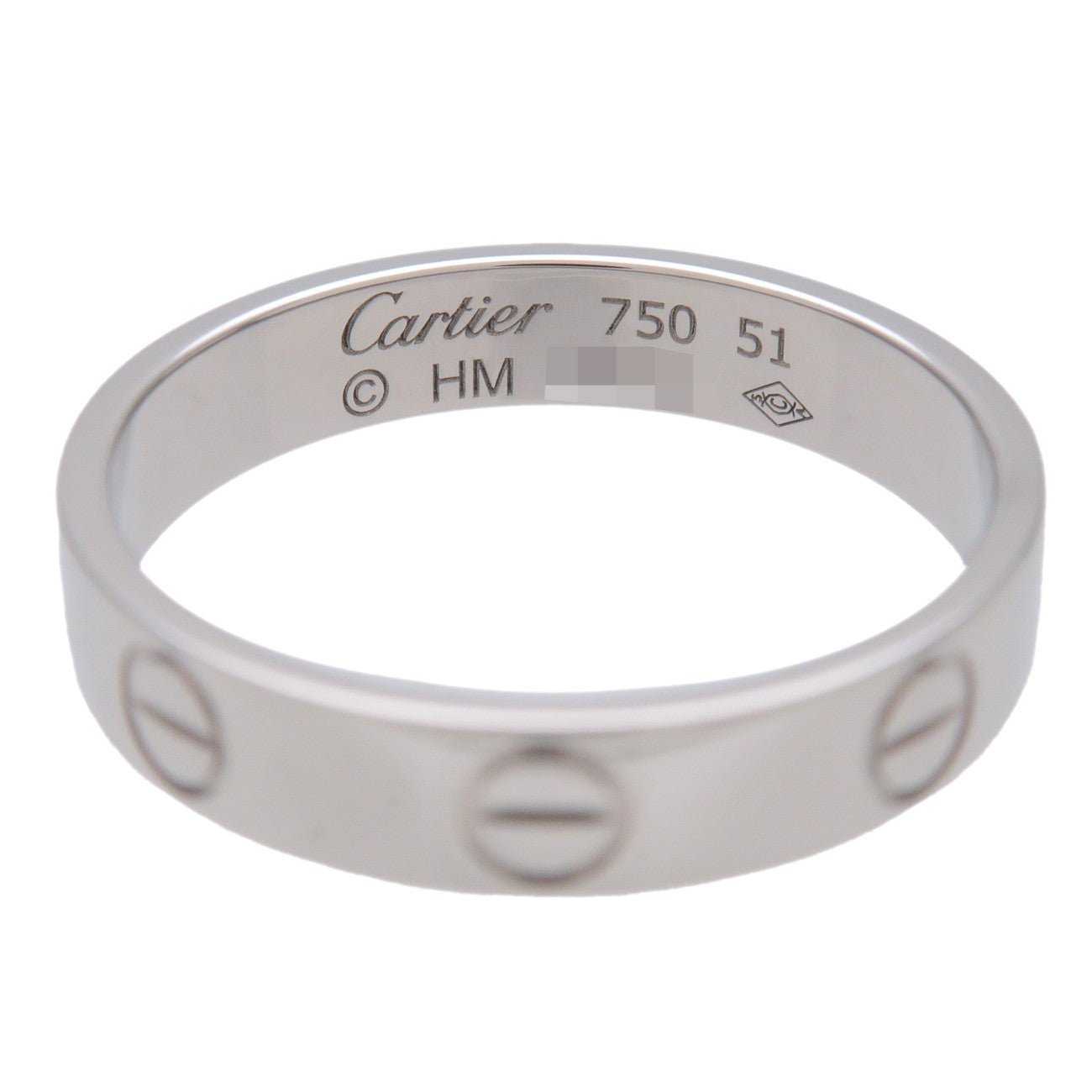 Cartier Mini Love Ring K18 750WG White Gold #51 US5.5-5.75 EU51