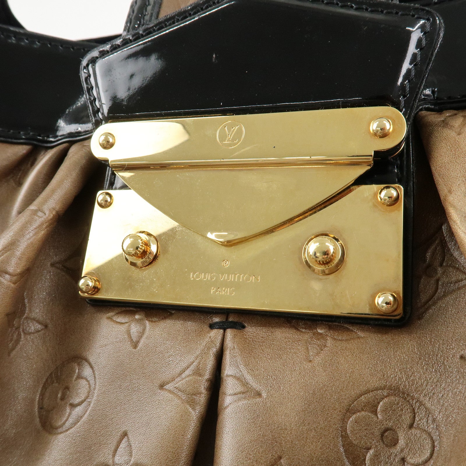 Louis Vuitton Monogram Patent Embossed Leather Shoulder Bag M95296 Used