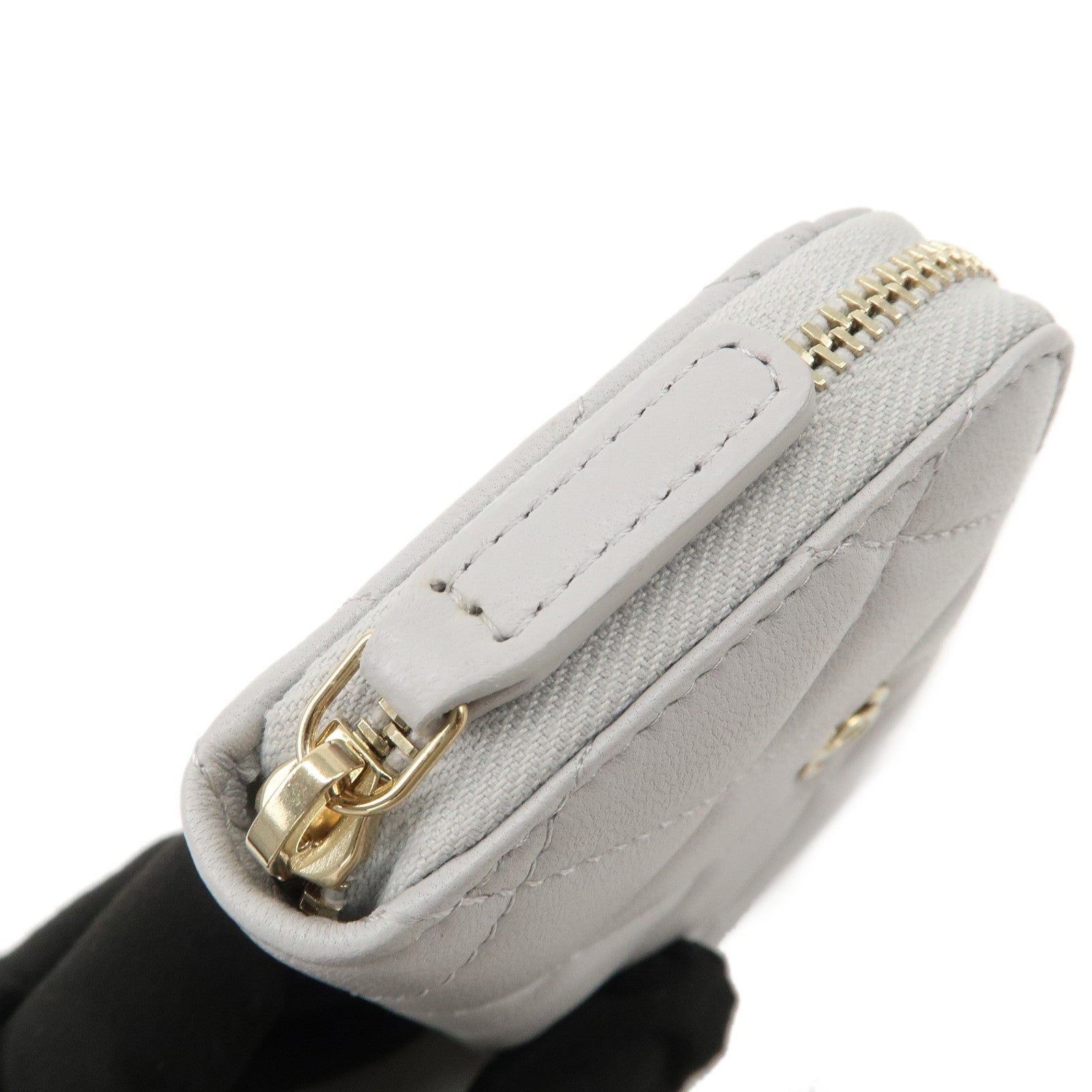 CHANEL COCO Mark Matelasse Classic Round Zippy Coin Purse AP0216