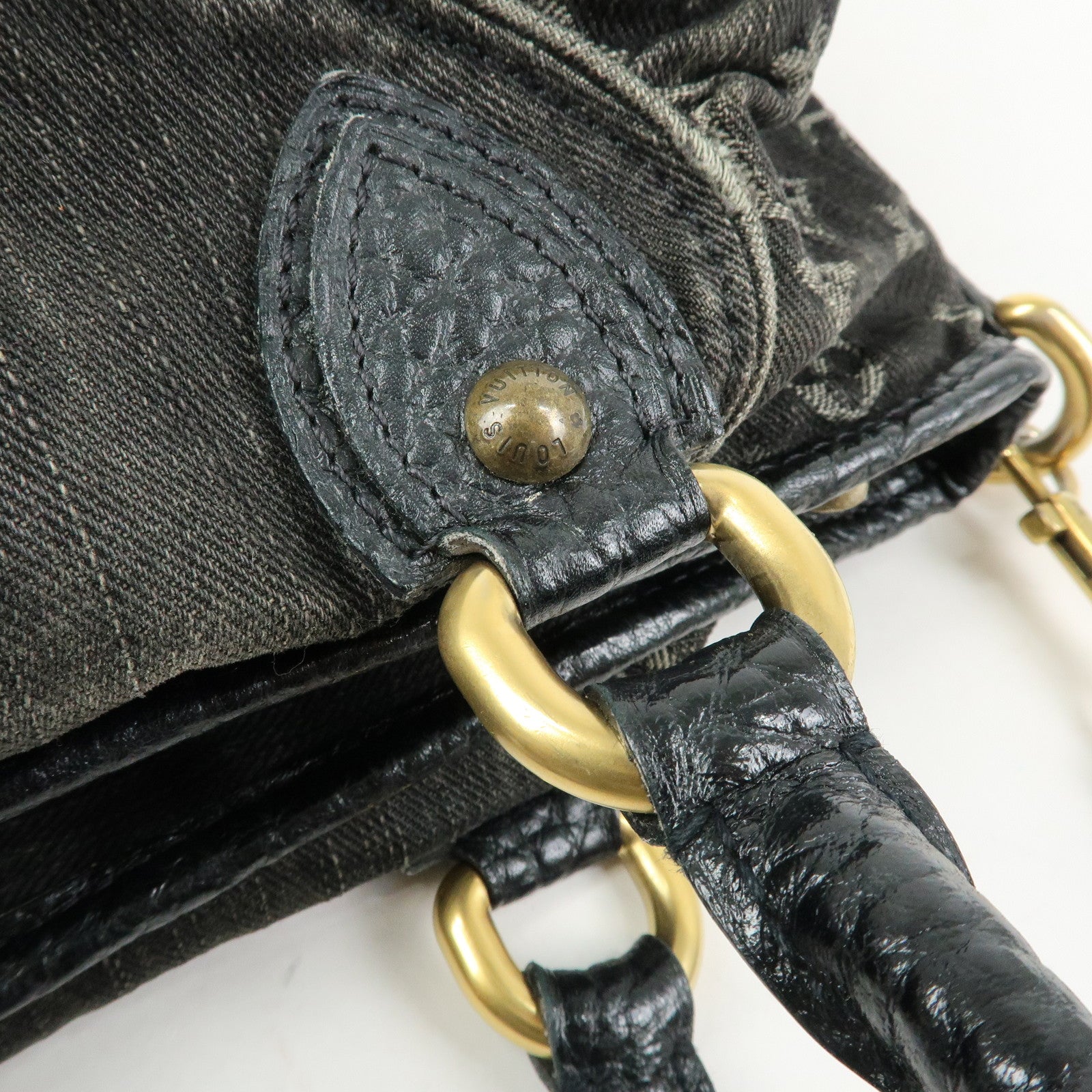 Louis Vuitton Monogram Denim Neo Cabby MM 2Way Bag Noir M95351