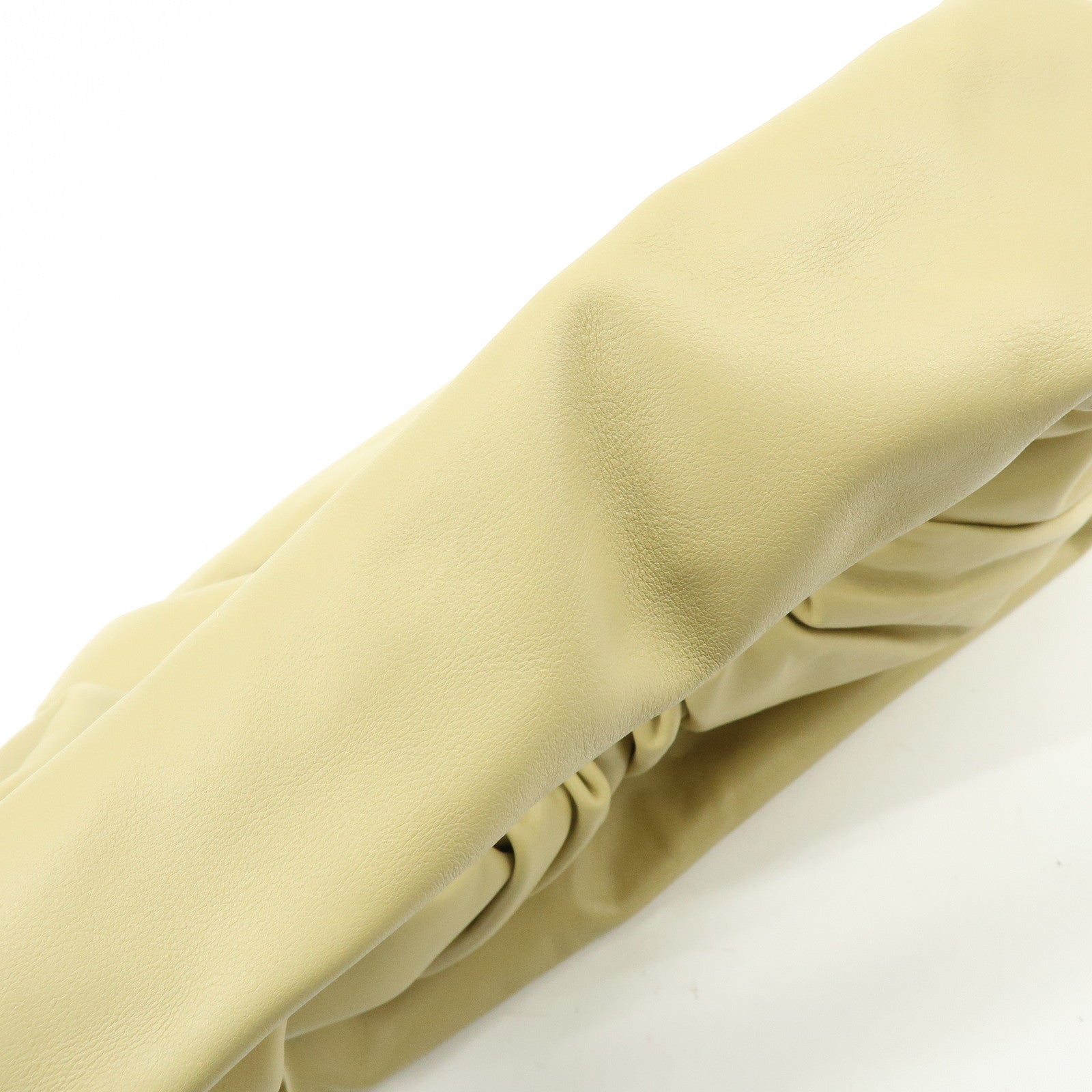 BOTTEGA VENETA The Shoulder Pouch Leather Shoulder Bag Yellow Beige