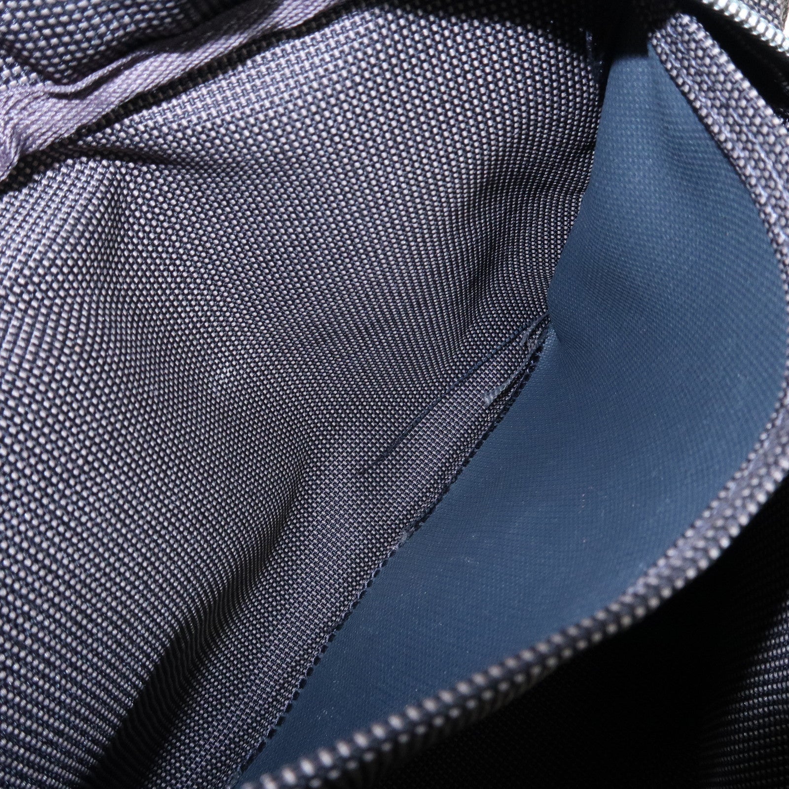 HERMES Herline PM Nylon Canvas Tote Bag Hand Bag Black