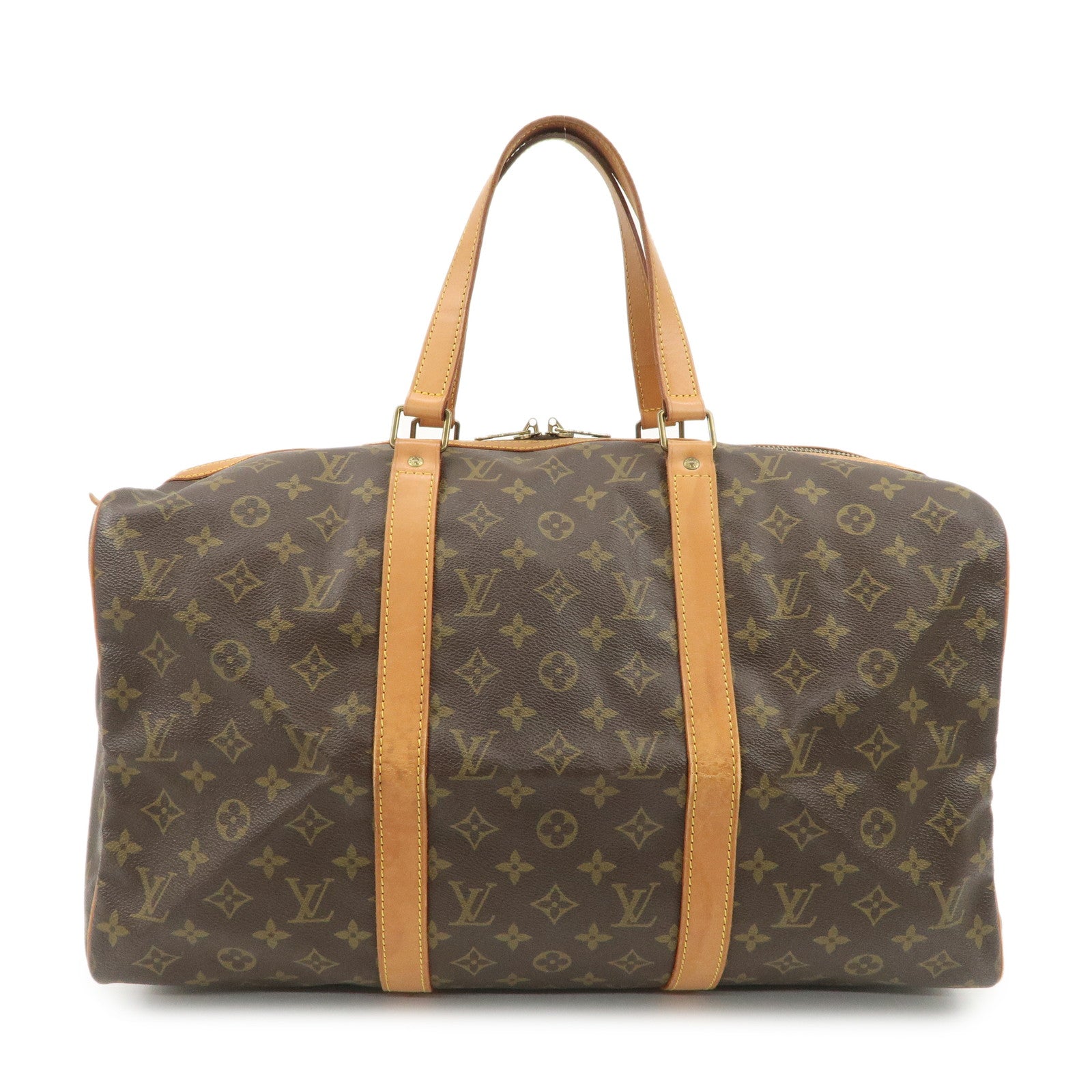 Louis Vuitton Monogram Sac Souple 45 Boston Bag Brown M41624