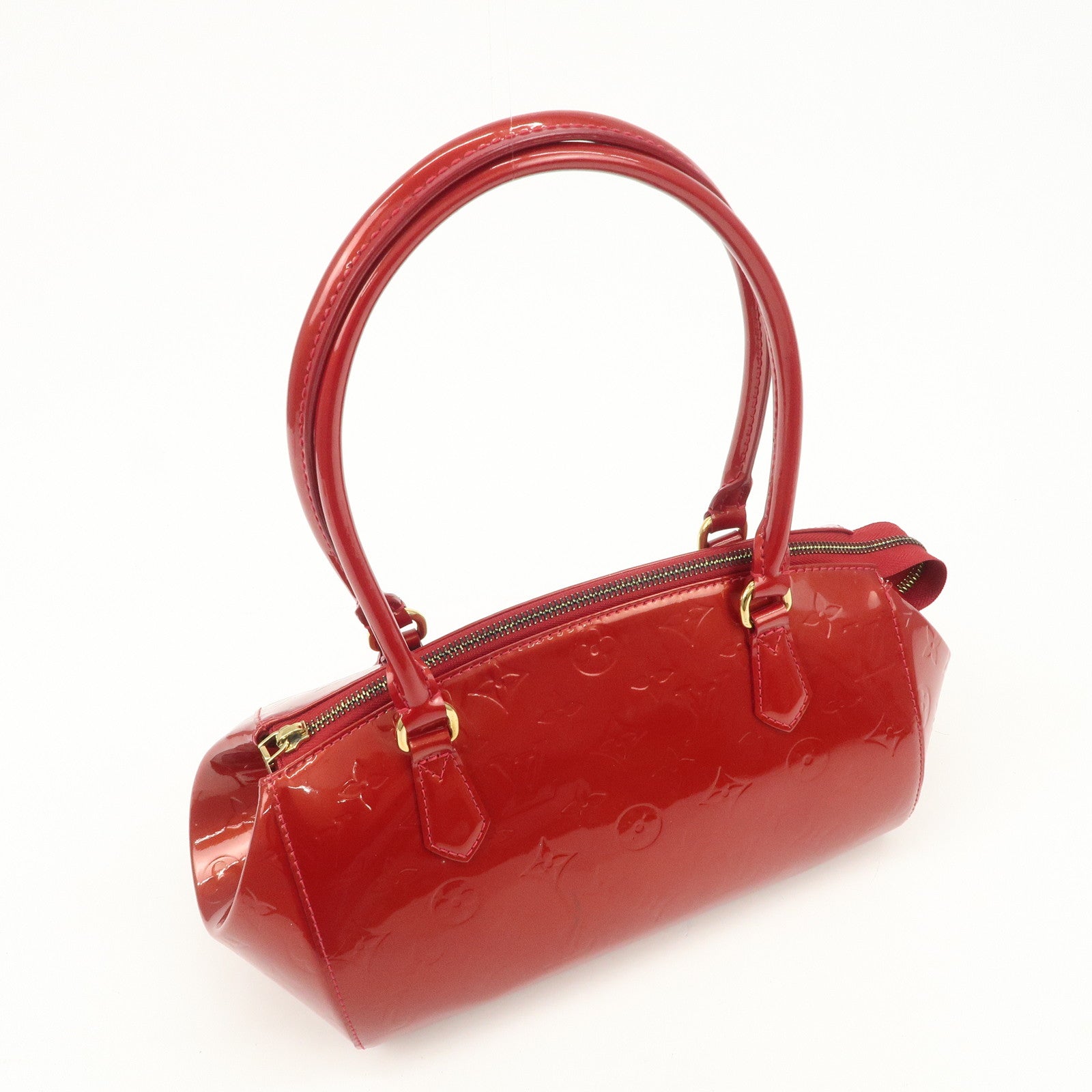 Louis Vuitton Monogram Vernis Sherwood PM Shoulder Bag Red M91494