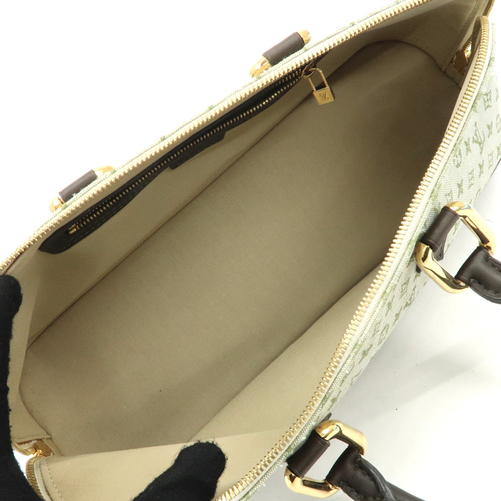Louis Vuitton Monogram Mini Canvas Alma Long Hand Bag Khaki M92206 Used