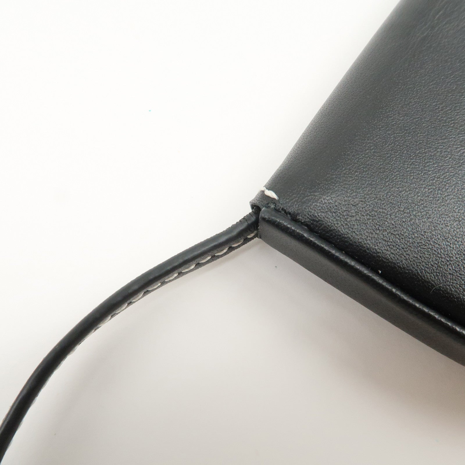 LOEWE Anagram Logo Leather Coin Case Coin Purse Black