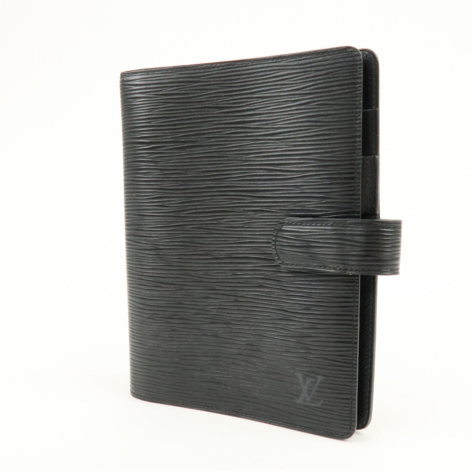 Louis Vuitton Epi Leather Agenda MM Planner Cover Noir Black R20042