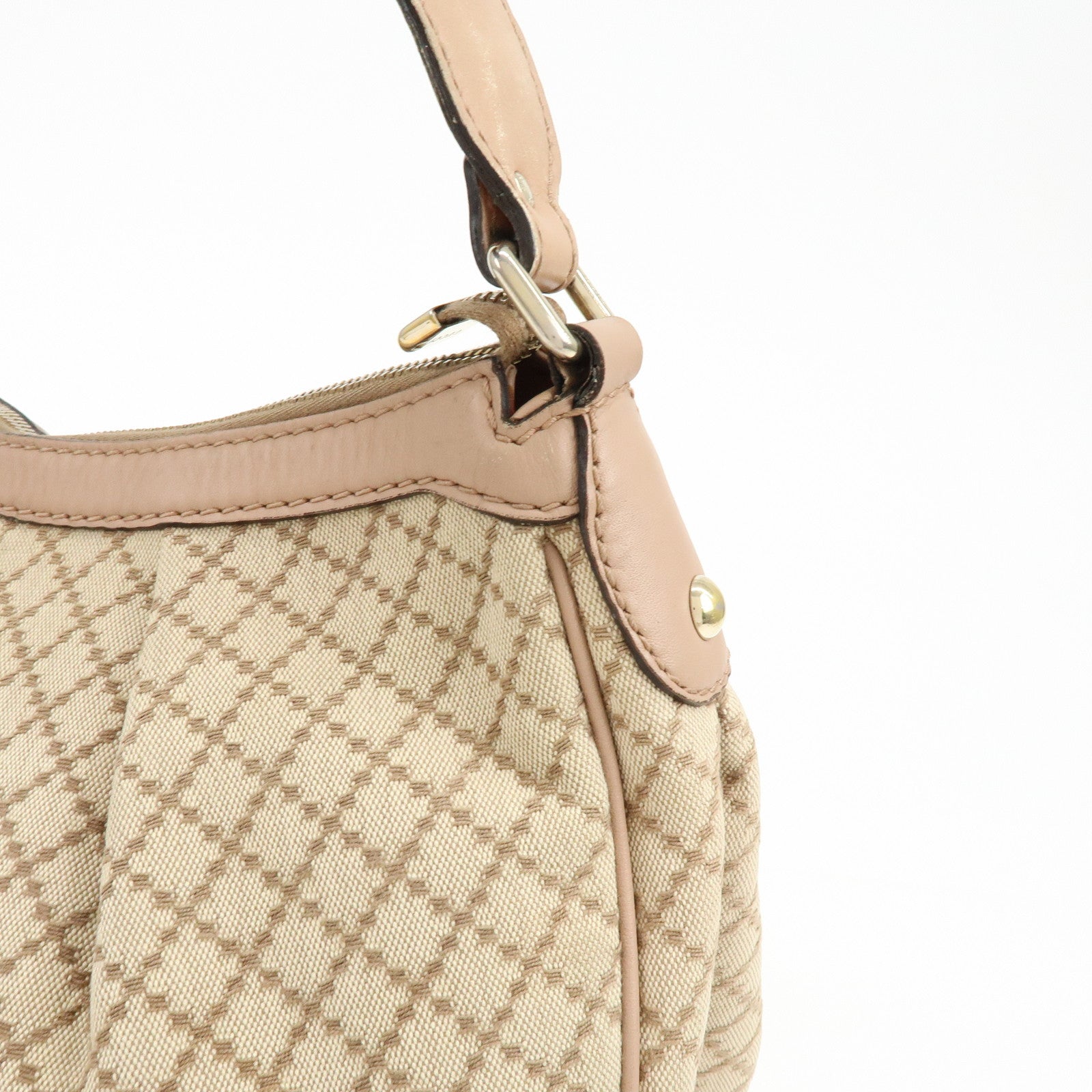 GUCCI Sukey Interlocking G Diamante Canvas Shoulder Bag 232955
