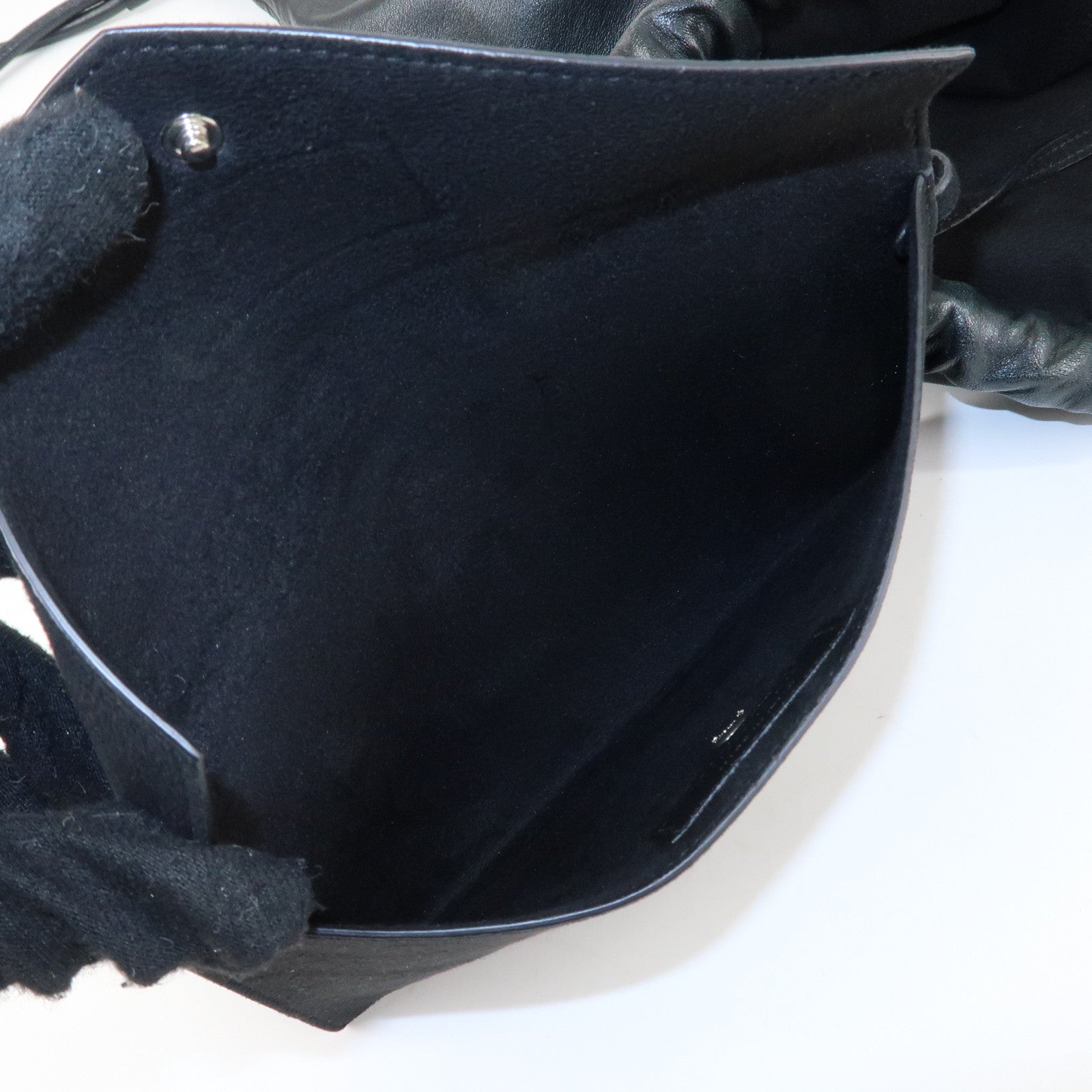 SAINT LAURENT PARIS Leather BackPack Rucksack Black Used