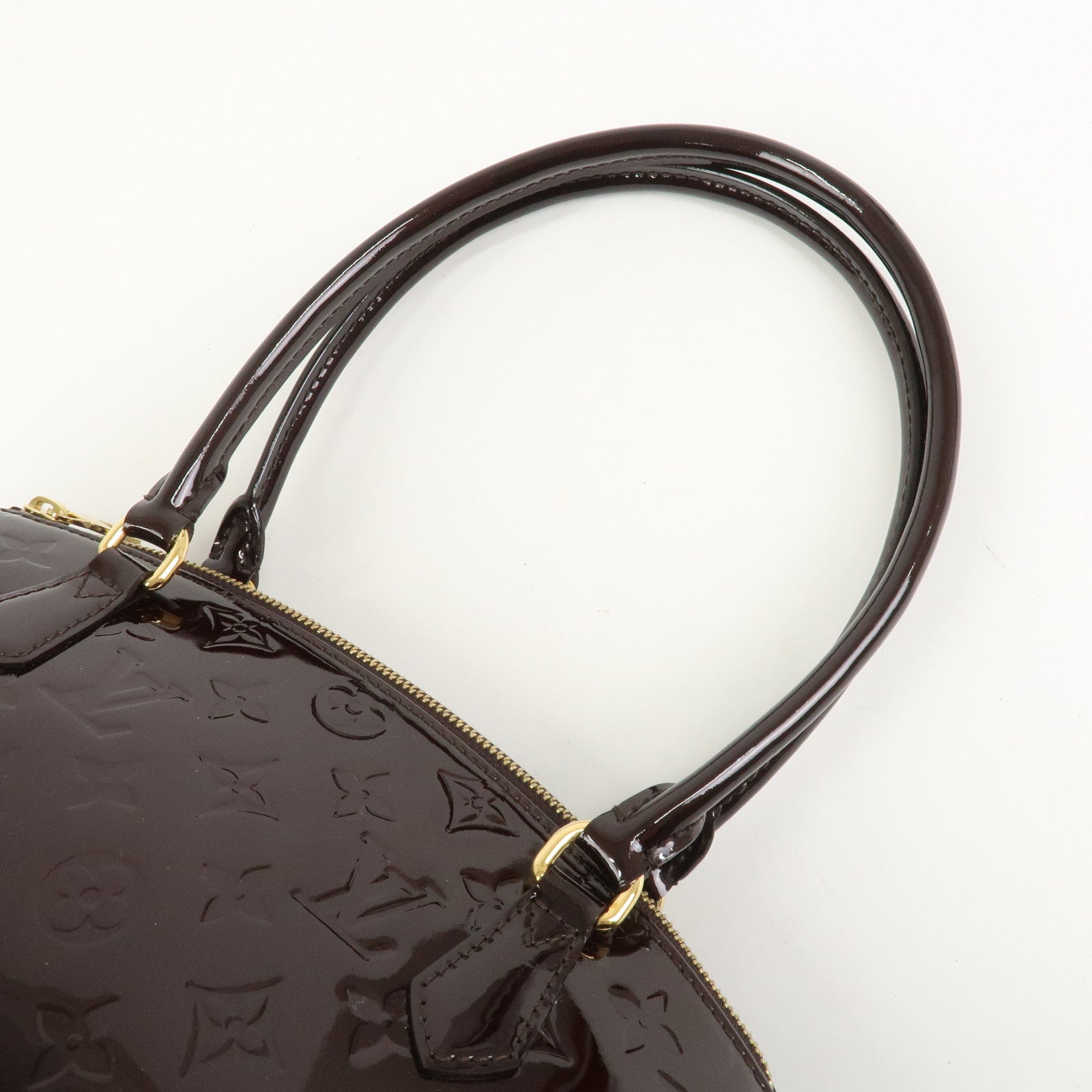 Louis Vuitton Monogram Vernis Sherwood PM Hand Bag Amarante M91493