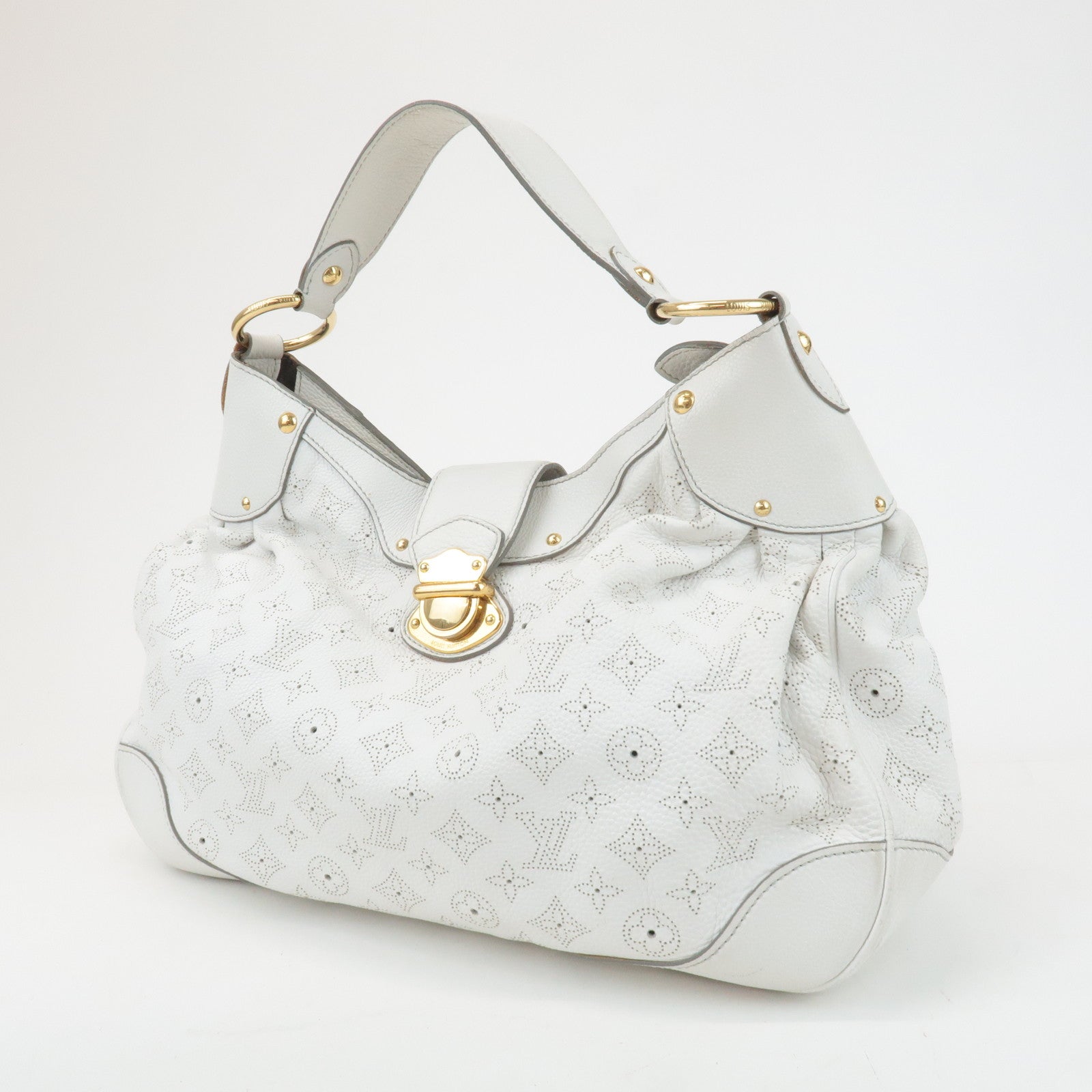 Louis Vuitton Monogram Mahina Solar PM Hand Bag Blanc M93126 Used