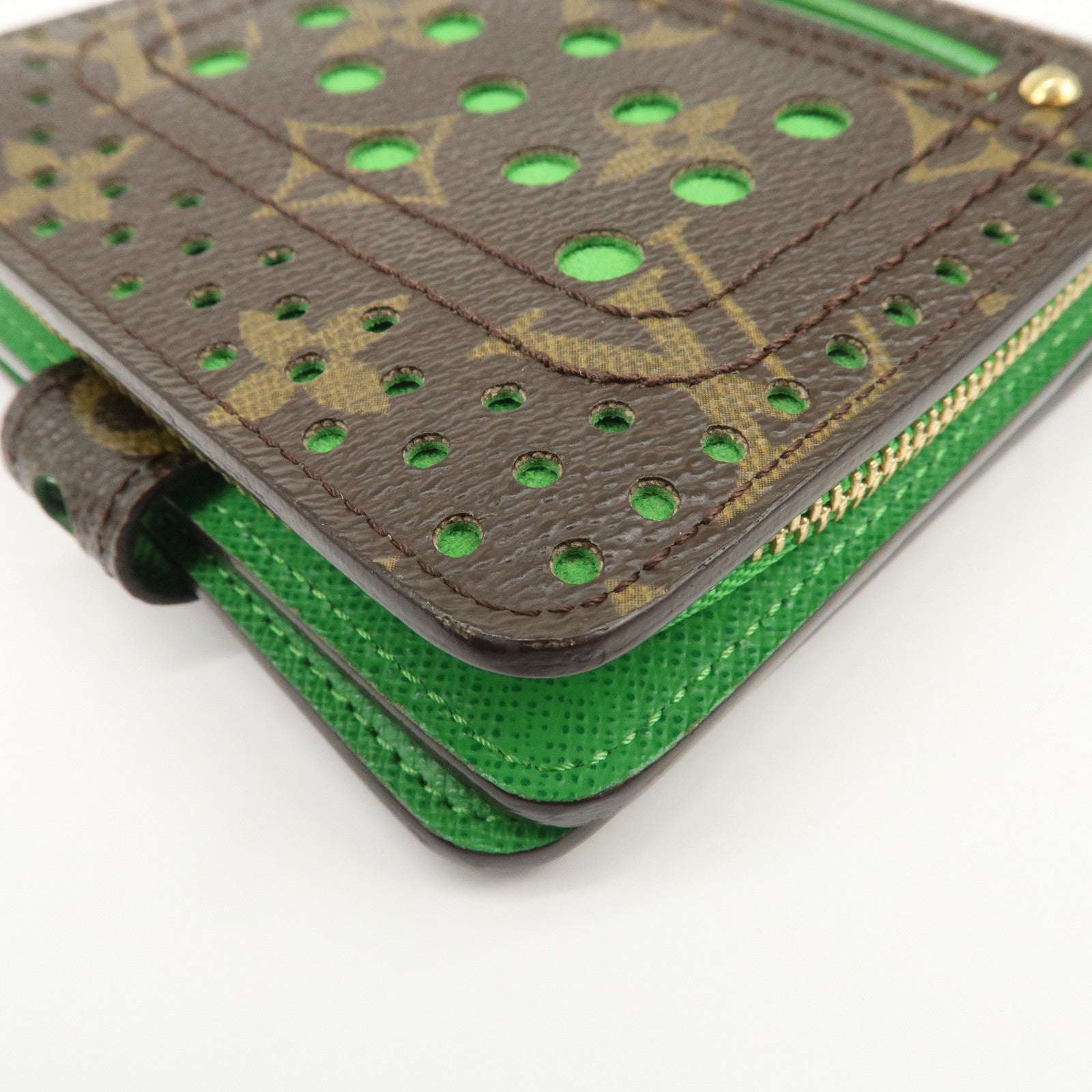 Louis Vuitton Monogram Perfor Compact Zip Bi-fold Wallet M95218