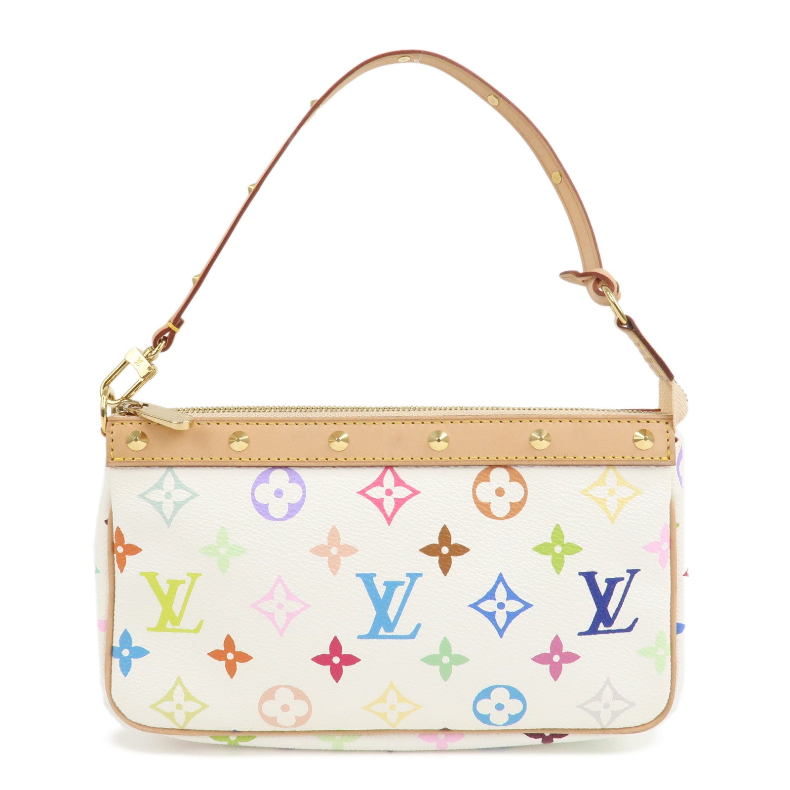 Louis Vuitton Monogram Multicolor Pochette Accessoires Blanc M92649