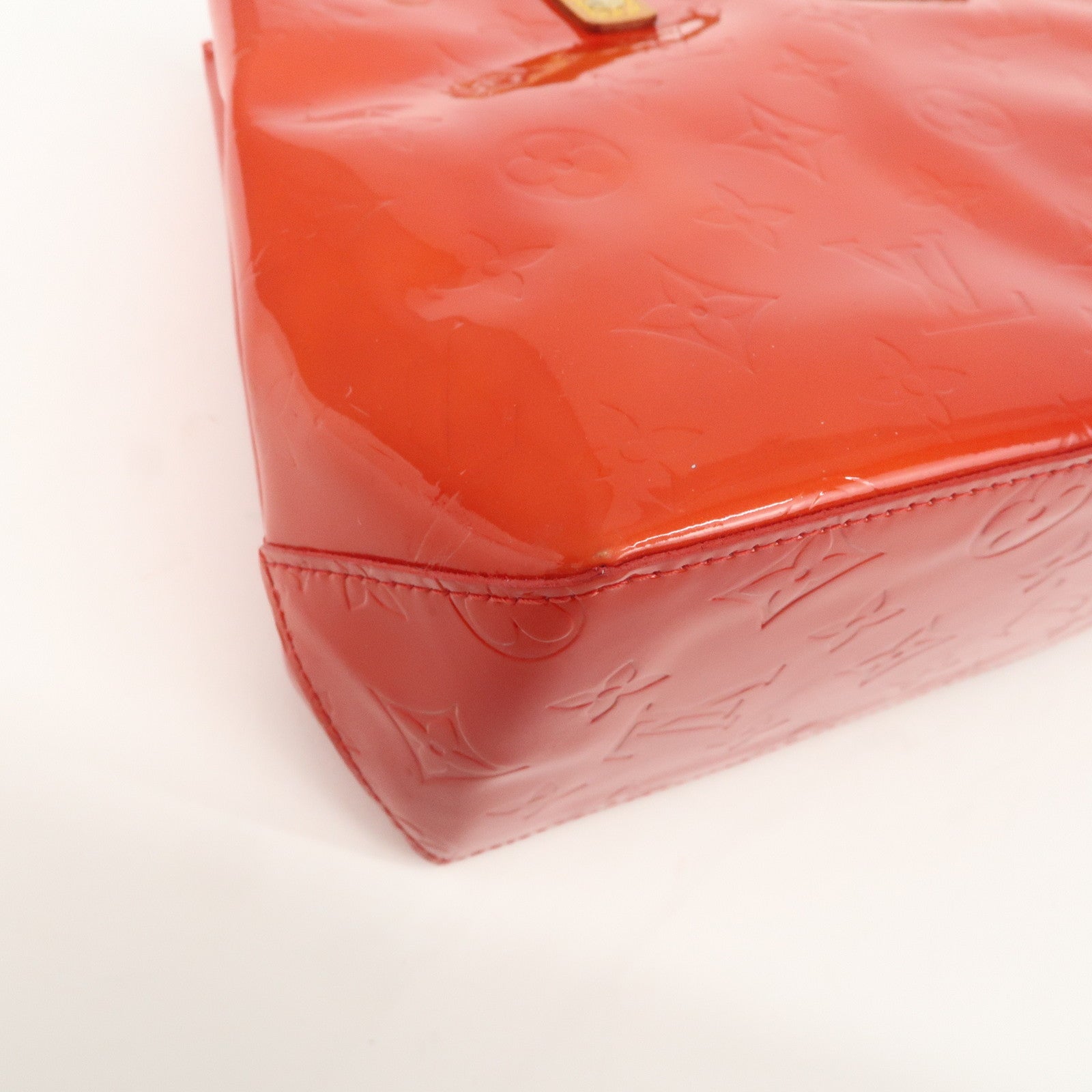 Louis Vuitton Monogram Vernis Lead PM Hand Bag Rouge M91088