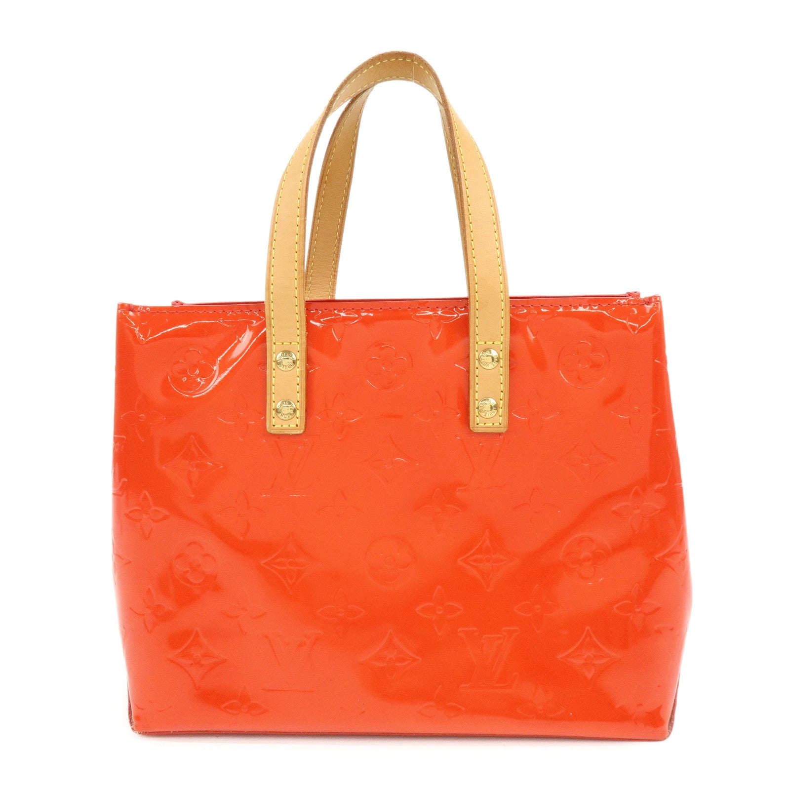 Louis Vuitton Monogram Vernis Lead PM Hand Bag Rouge M91088