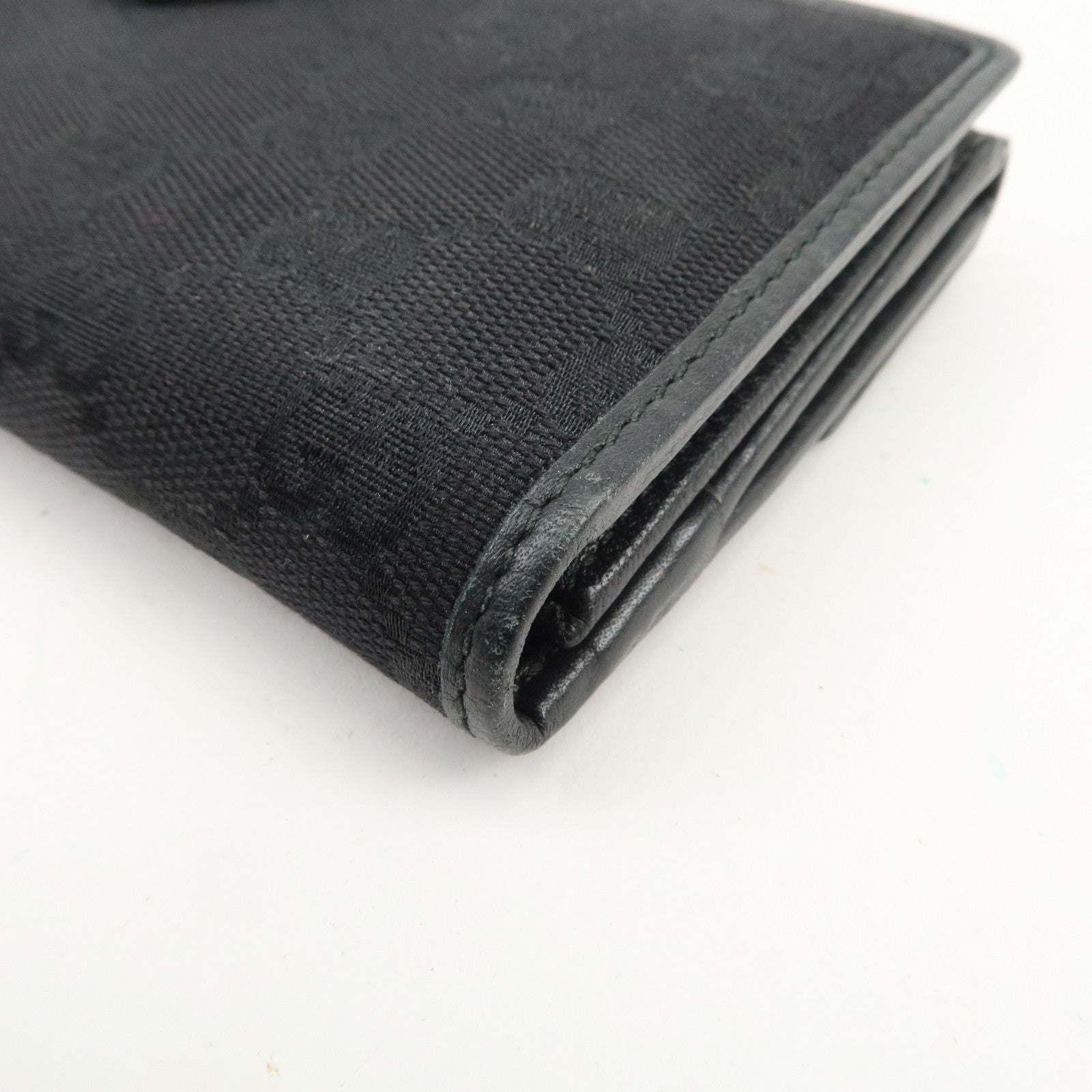GUCCI Lovely Heart GG Monogram Canvas Leather Long Wallet 203550