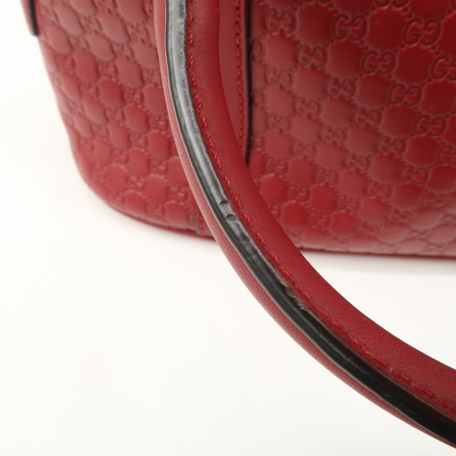 GUCCI Micro Guccissima 2Way Bag Hand Bag Red 449654