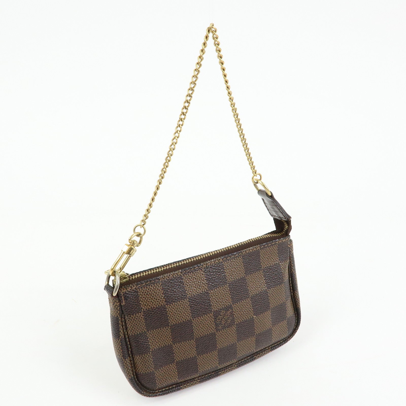 Louis Vuitton Damier Mini Pochette Accessoires Pouch Ebene N58009