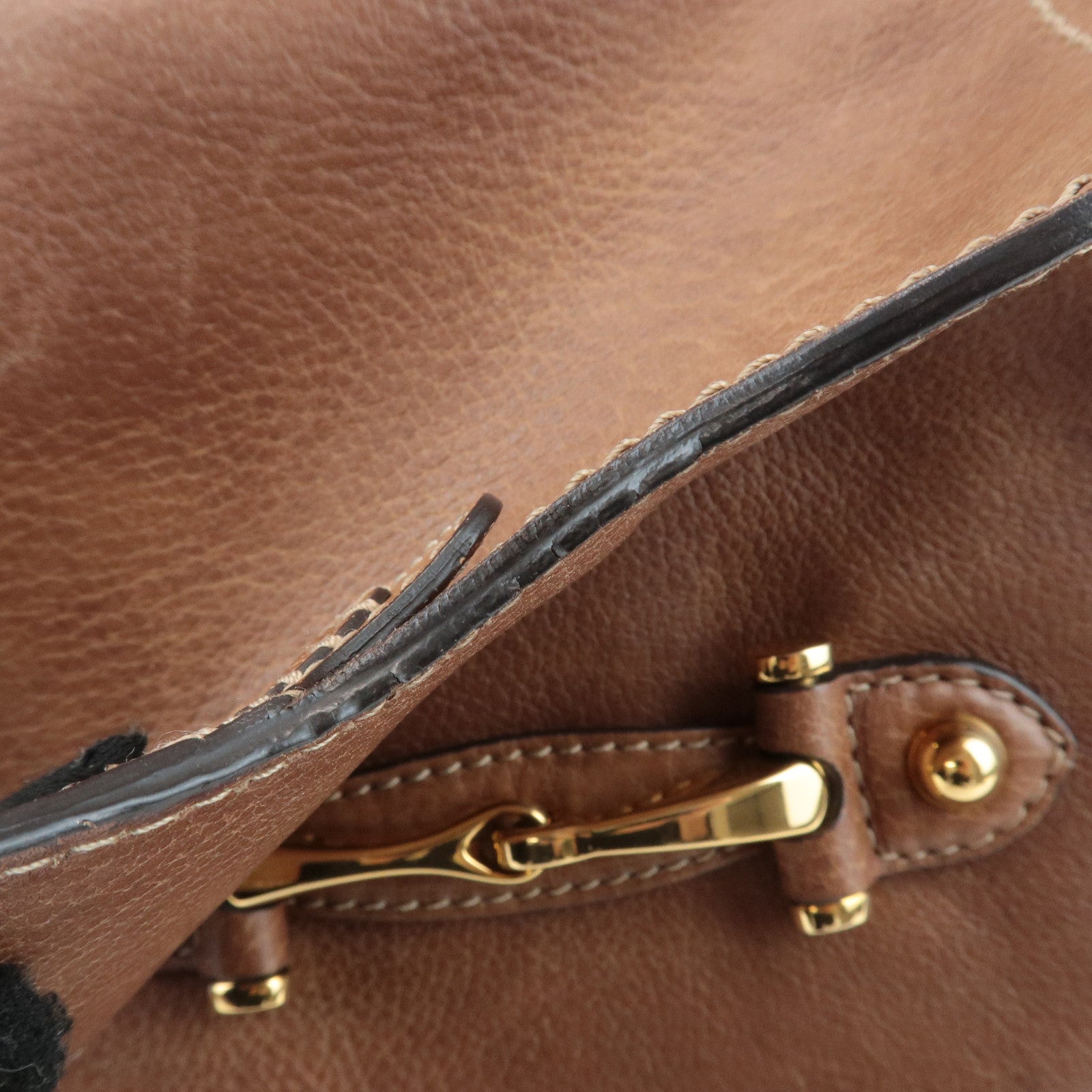 GUCCI New Pelham Leather 2Way Bag Shoulder Bag Brown 223955 Used