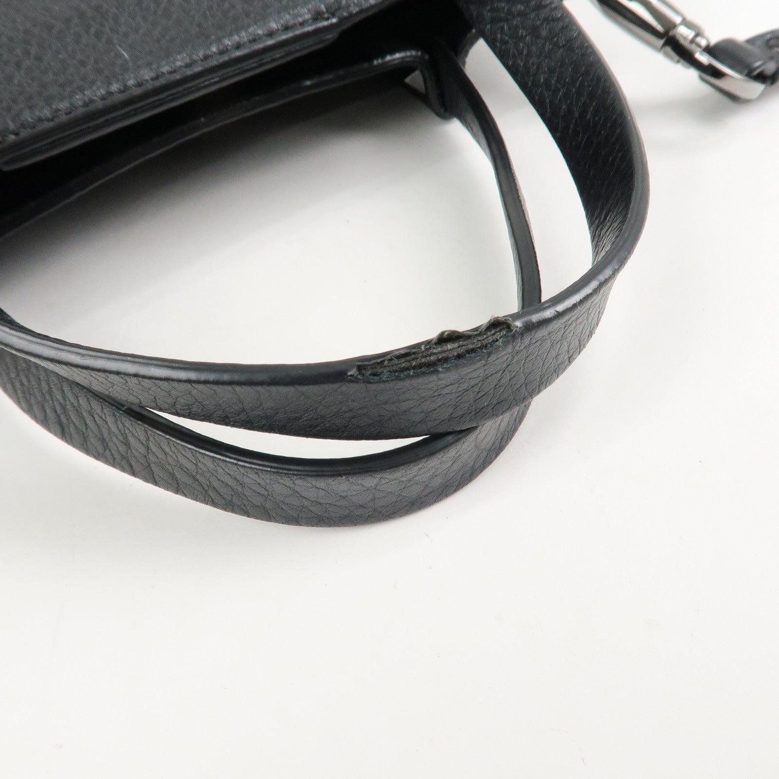 VALENTINO Rock Studs Grained Calf Leather 2Way Bag Hand Bag Black