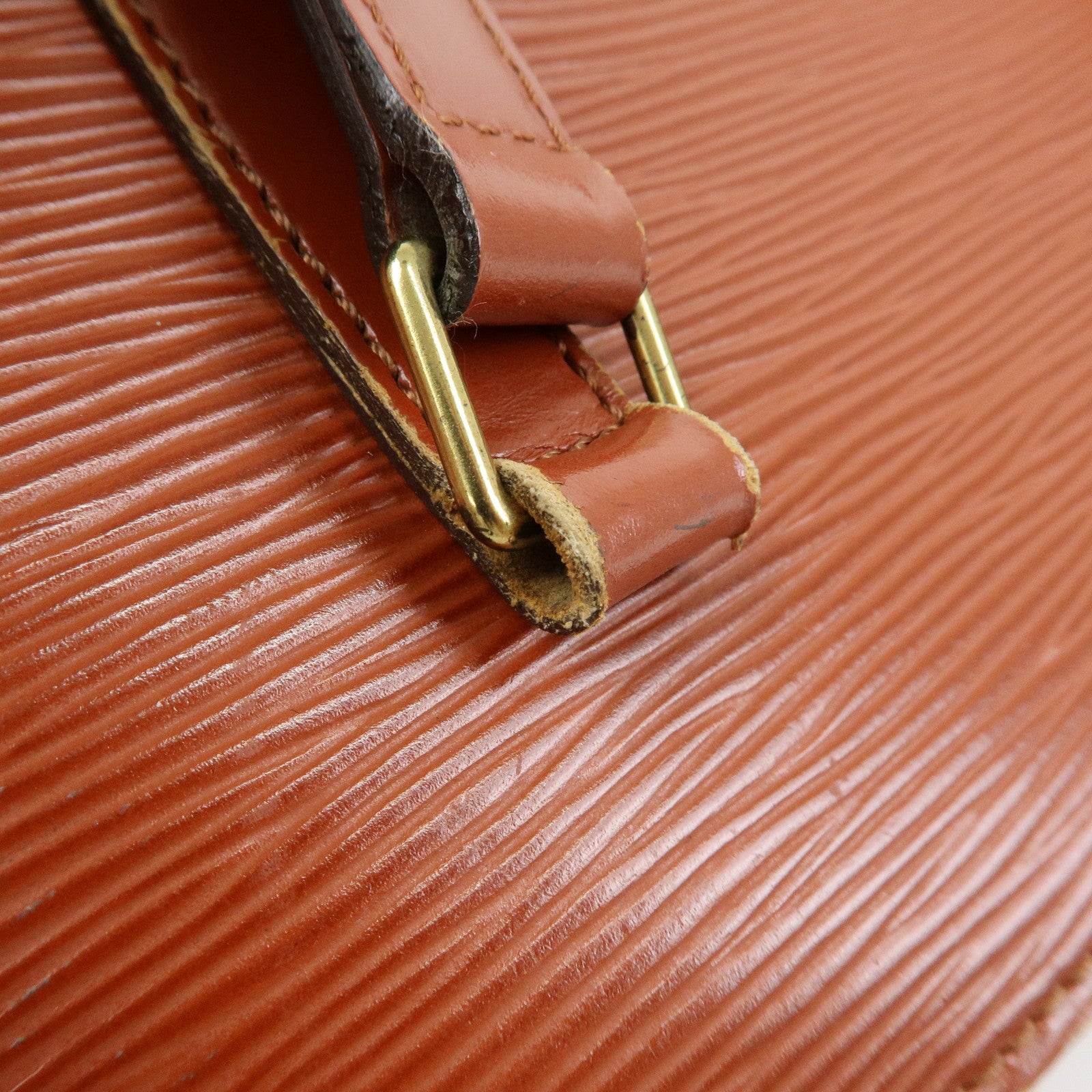 Louis Vuitton Epi Leather Soufflot Hand Bag Kenya Brown M52223